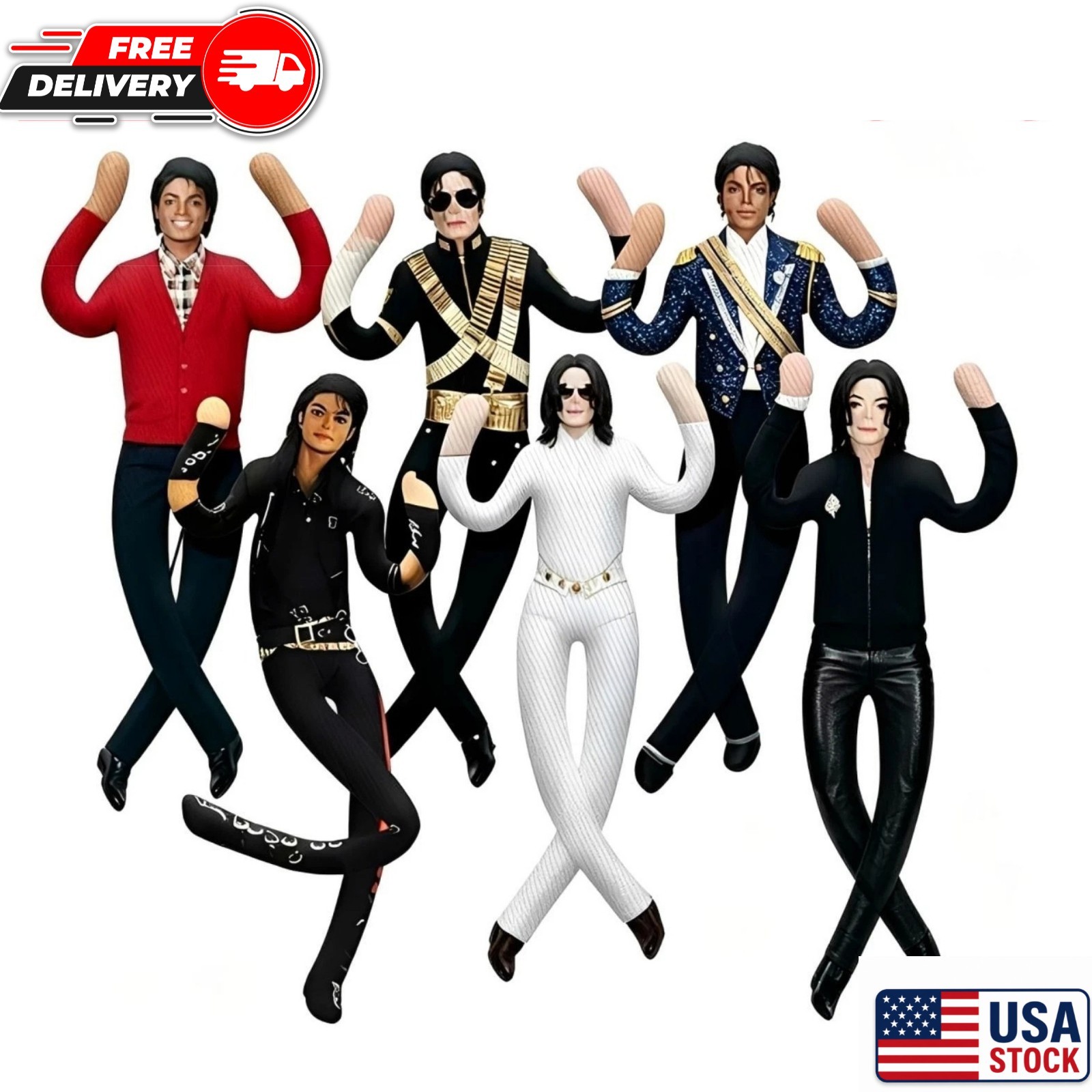 Michael Jackson Plush Doll Cosplay Stuffed Figure Collectible Room Decor Gift