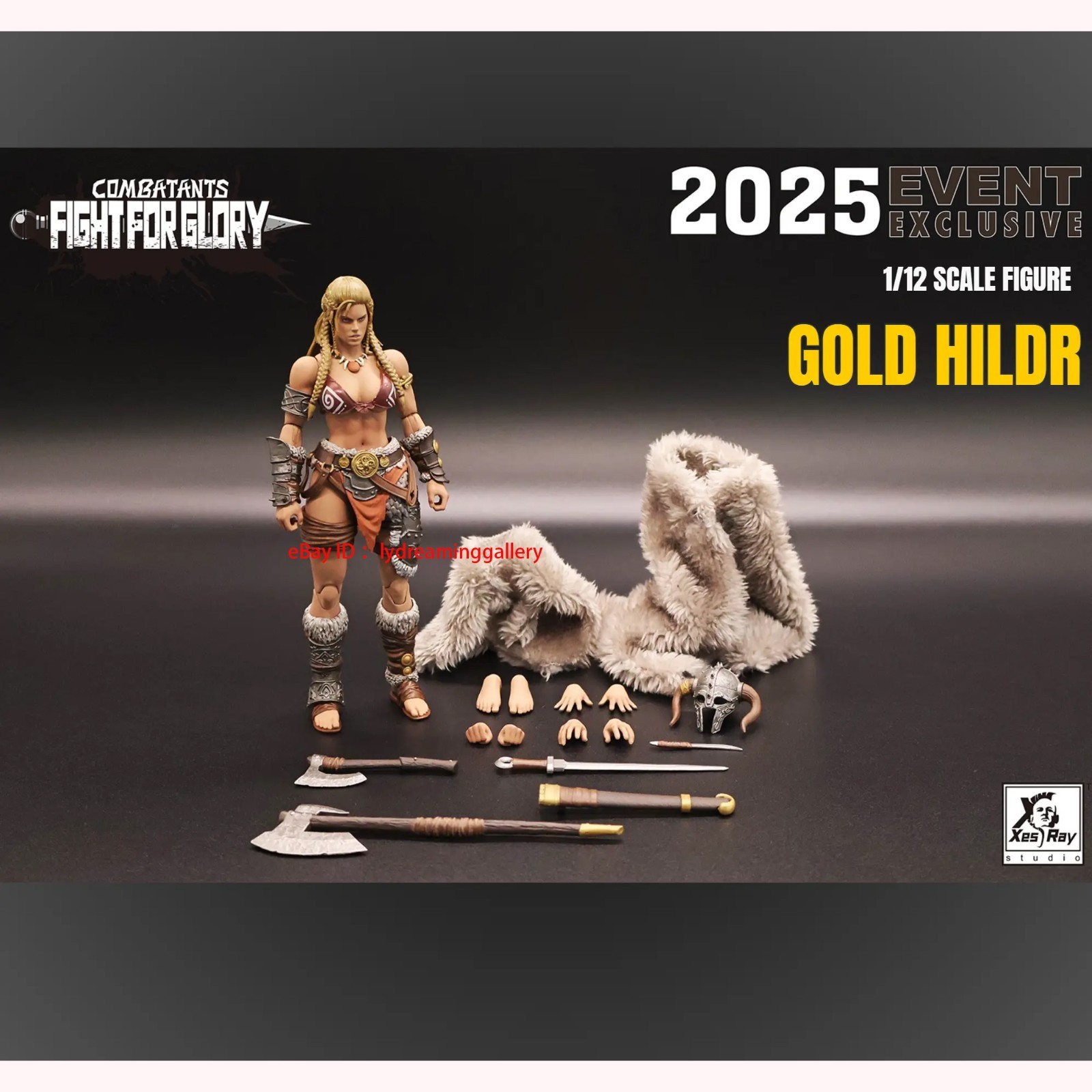 Xesray 2025WF Gladiator Glory GOLD HILDR 1/12 Limited Edition Action Figure