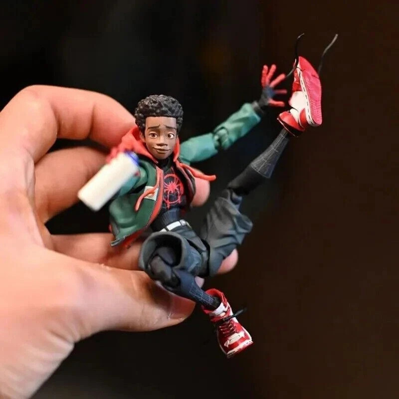 Spider-Man Action Figure Miles Morales Into The Spider Verse Toy Gift With Box