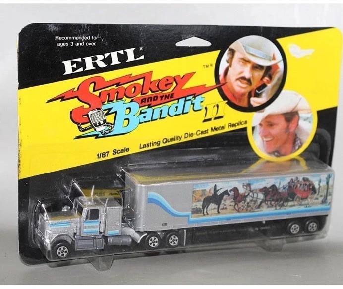1980 ERTL Smokey and the Bandit II #1906 1:87 Scale Diecast Cab and Trailer New