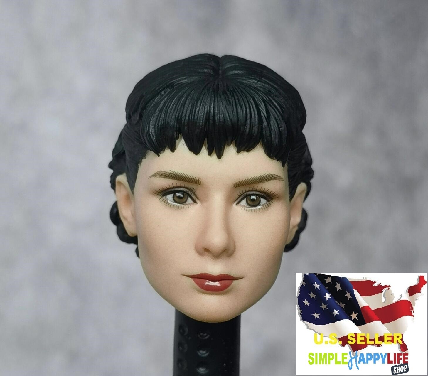 1/6 Female Head Audrey Hepburn Roman Holiday FOR 12″ FIGURE Phicen Hot Toys❶USA❶