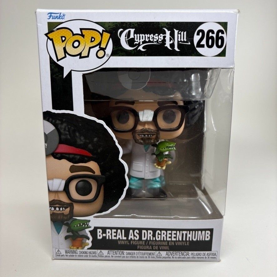 Funko Pop Rocks Cypress Hill B-Real as Dr Greenthumb 266 Vinyl Figure Mens Kids