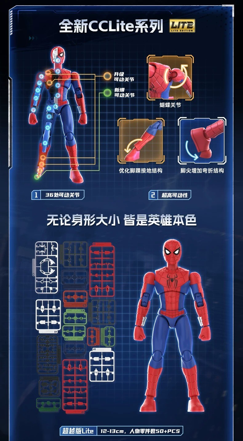 Blokees Marvel Brand New Day Spider-man Lite Edition Model Figure Random Box