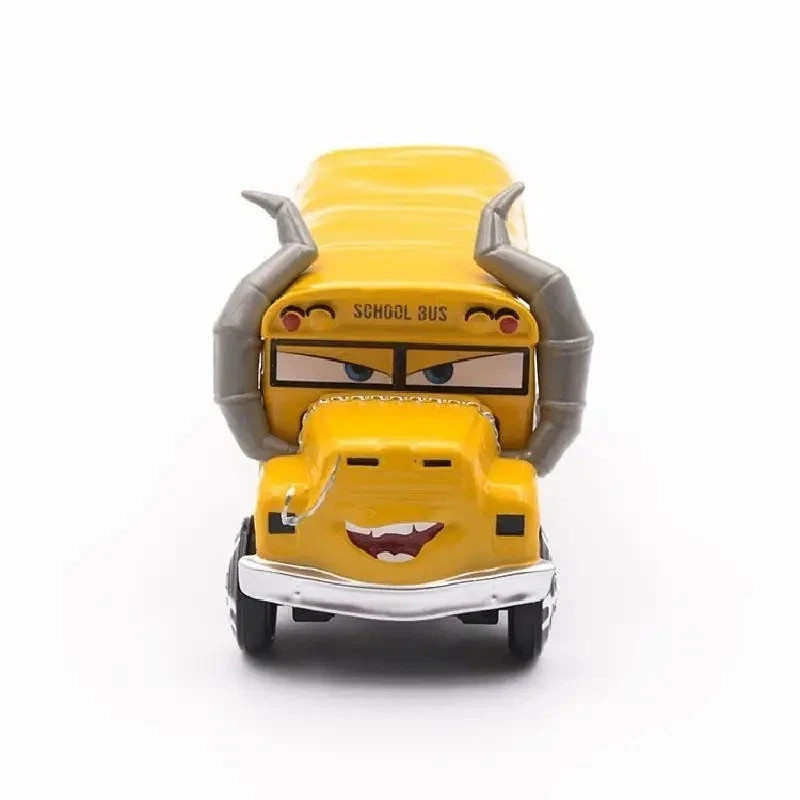 Disney Pixar Cars 3 Miss Fritter Crazy School Bus Diecast Model Toy Car Boy Gift