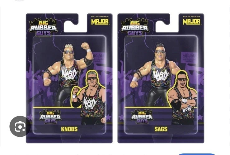 PRESALE! Major Big Rubber Guys THE NASTY BOYS KNOBS & SAGS Posed 8″ AF WWE/WWF