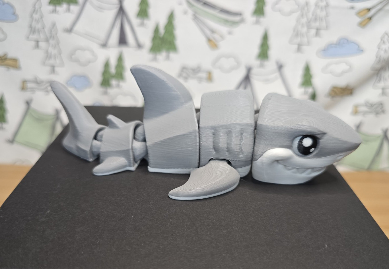 ? Mini Great White Shark 150mm Long 3D Printed Articulated Flexi Fidget Toy!