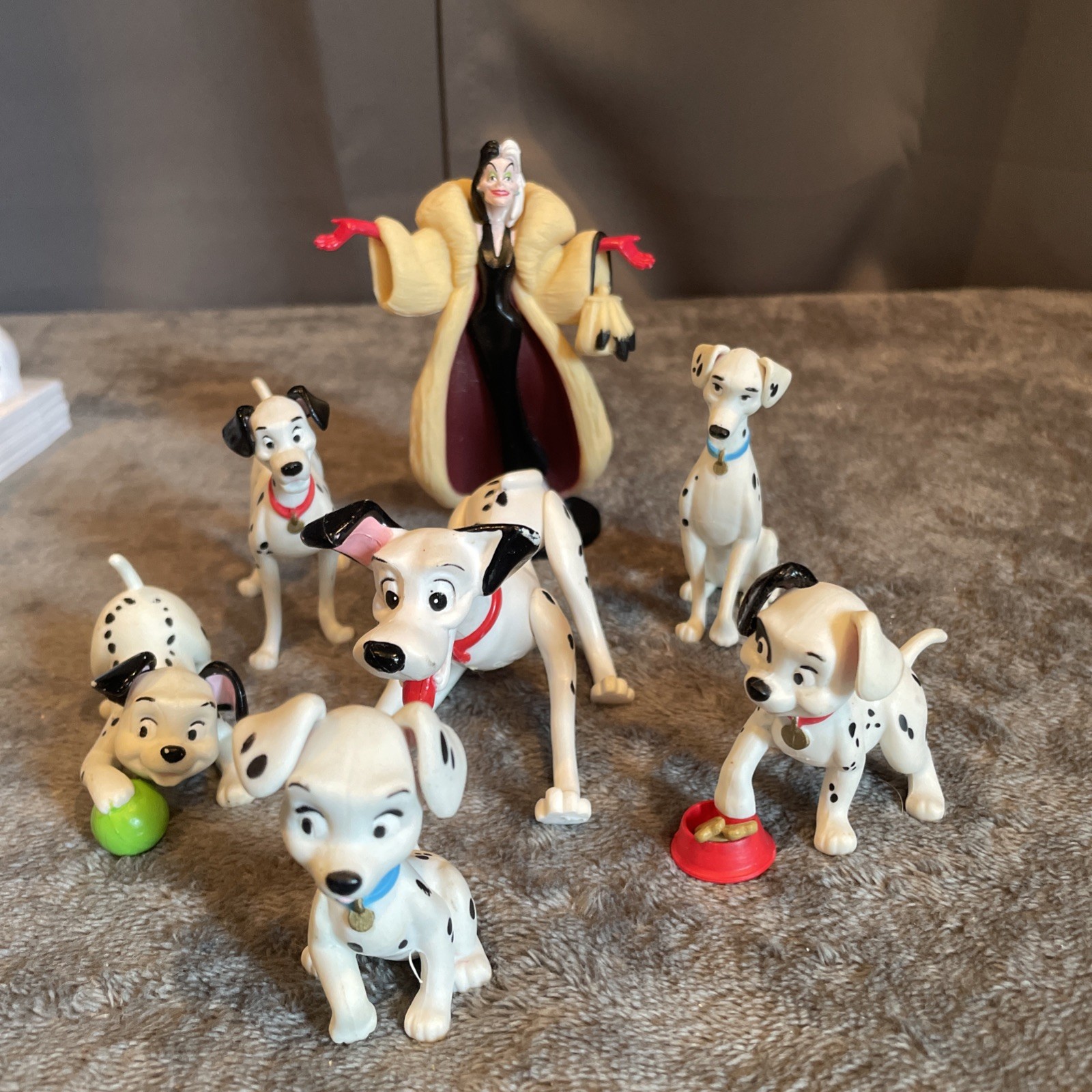 Lot Of 7 Vintage 1990’s Disney 101 Dalmatians PVC Toys Figures.