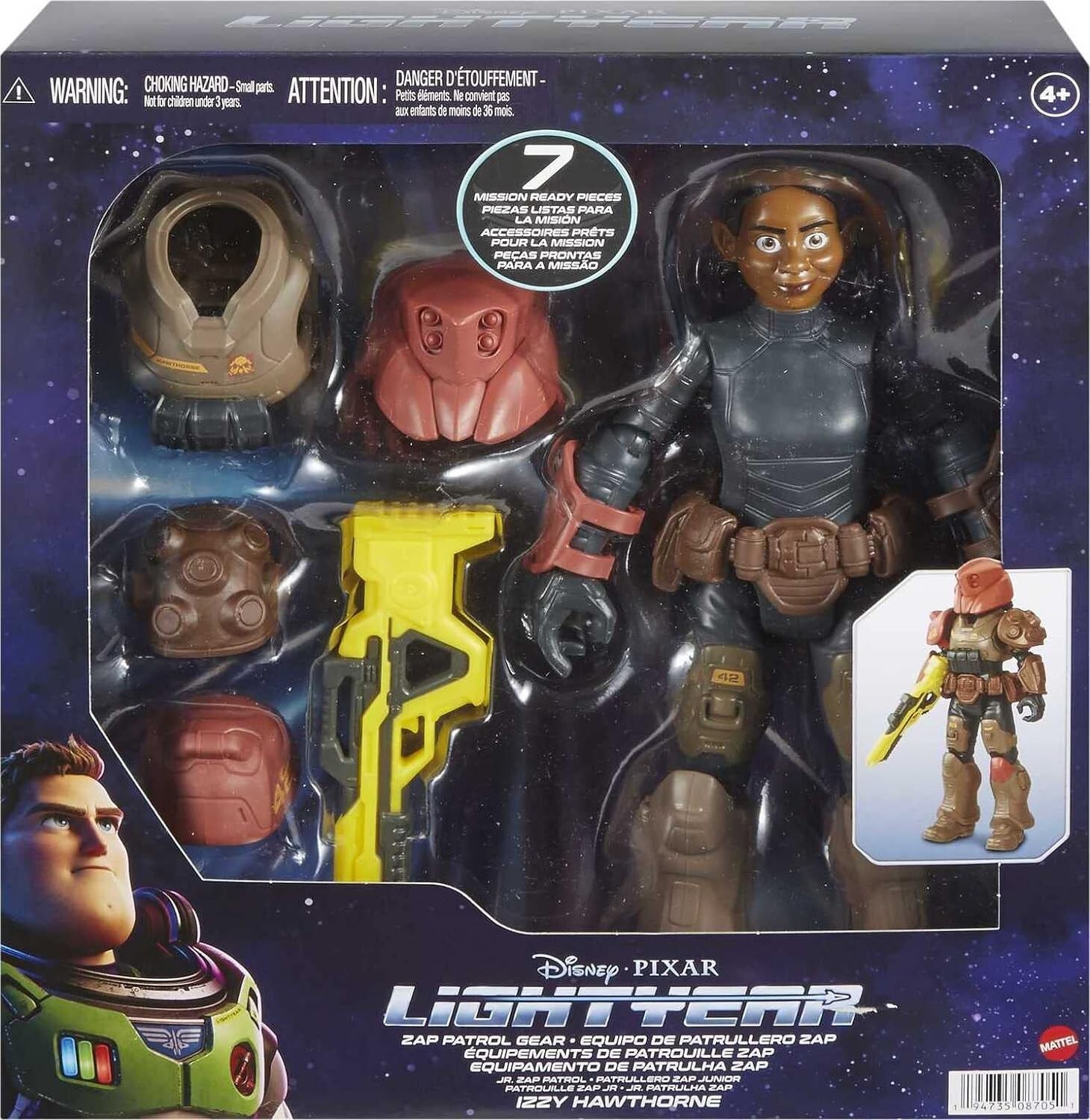 Mattel Lightyear Toys 10.6″ Action Figure Accessories Izzy Hawthorne Zap Patrol