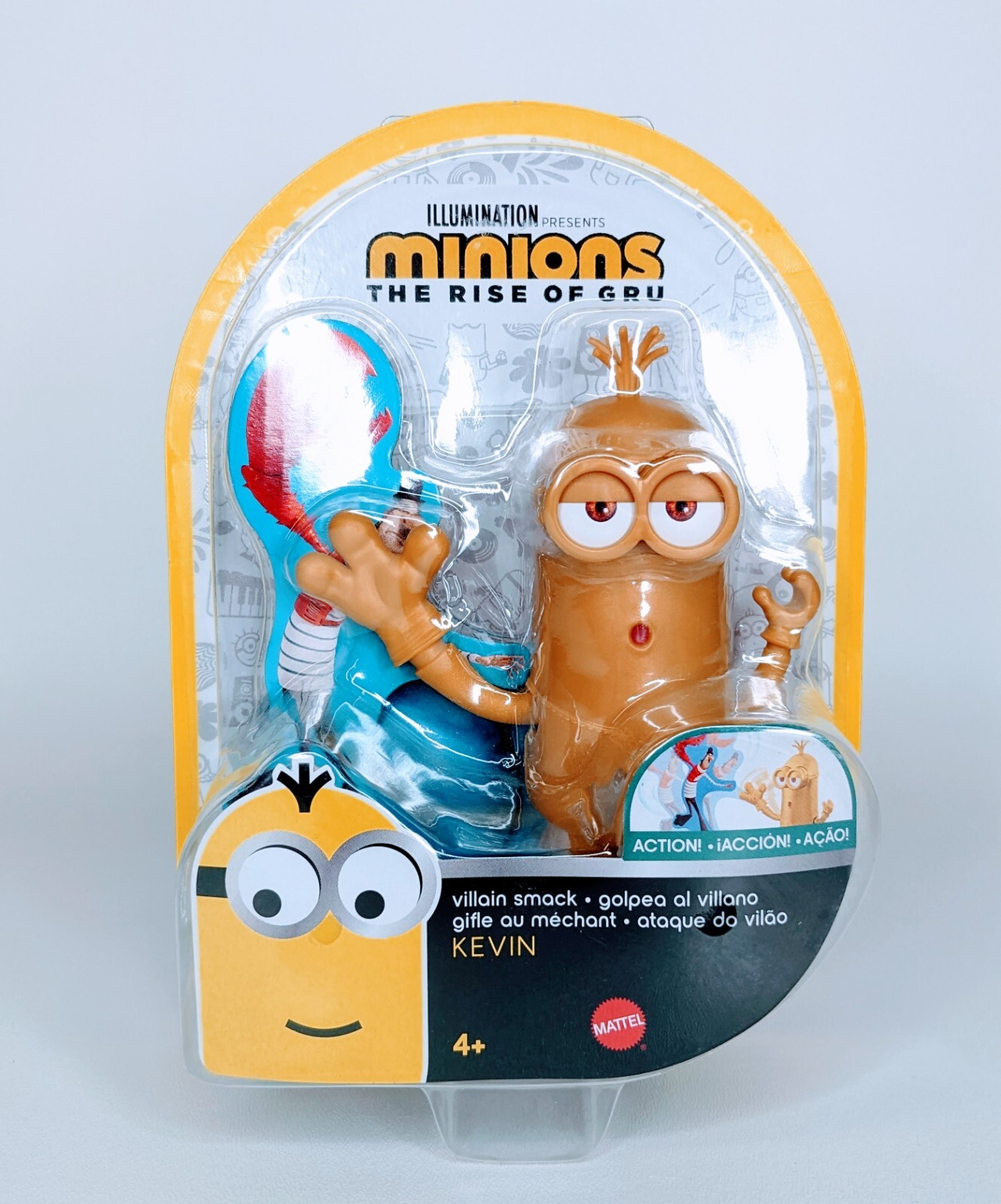Minions Kevin Villain Smack Rise of Gru Mattel Push Action Figure Toy – NEW
