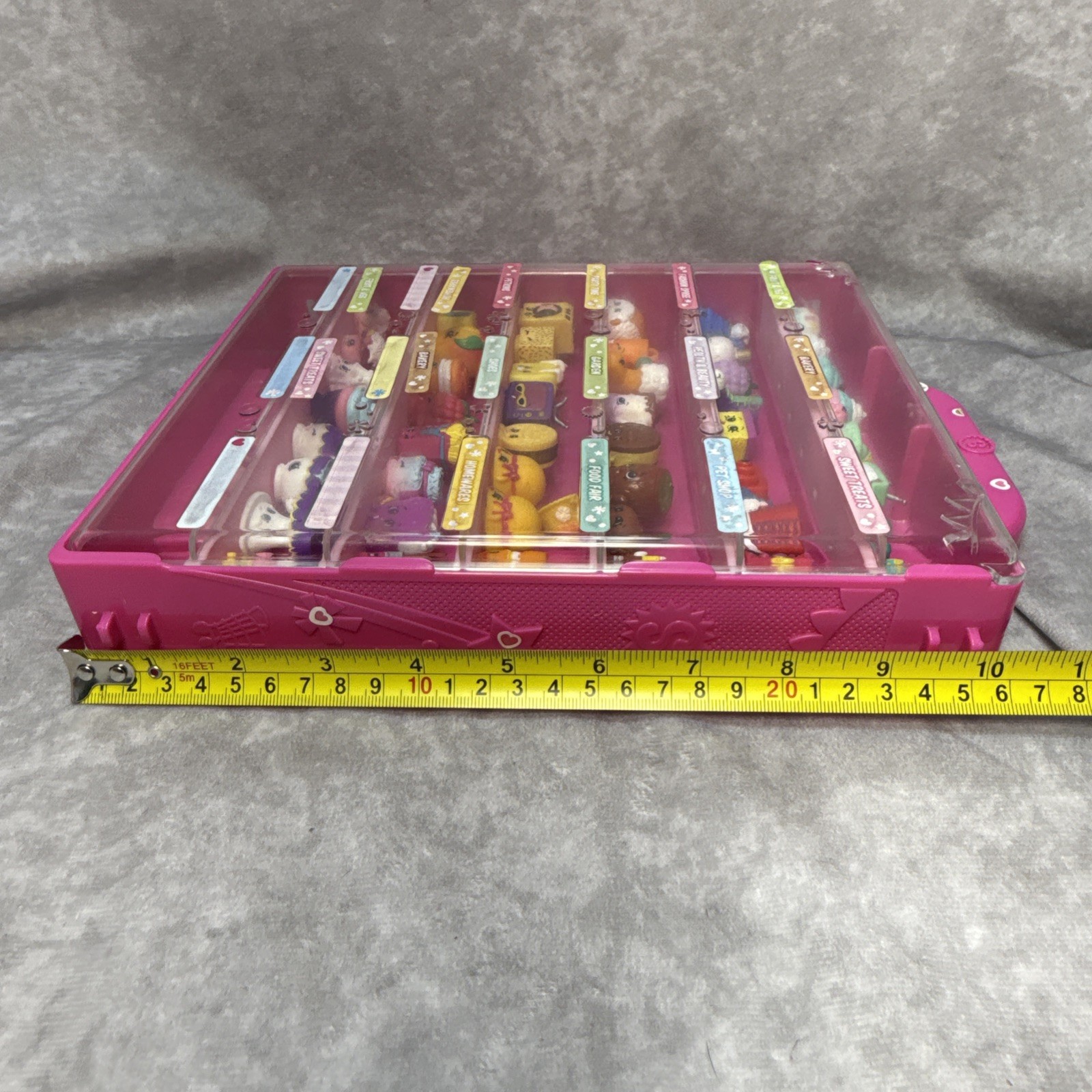 Shopkins Lot Of 50 w Pink Carry Case Display Seasons & Rarity’s Vary