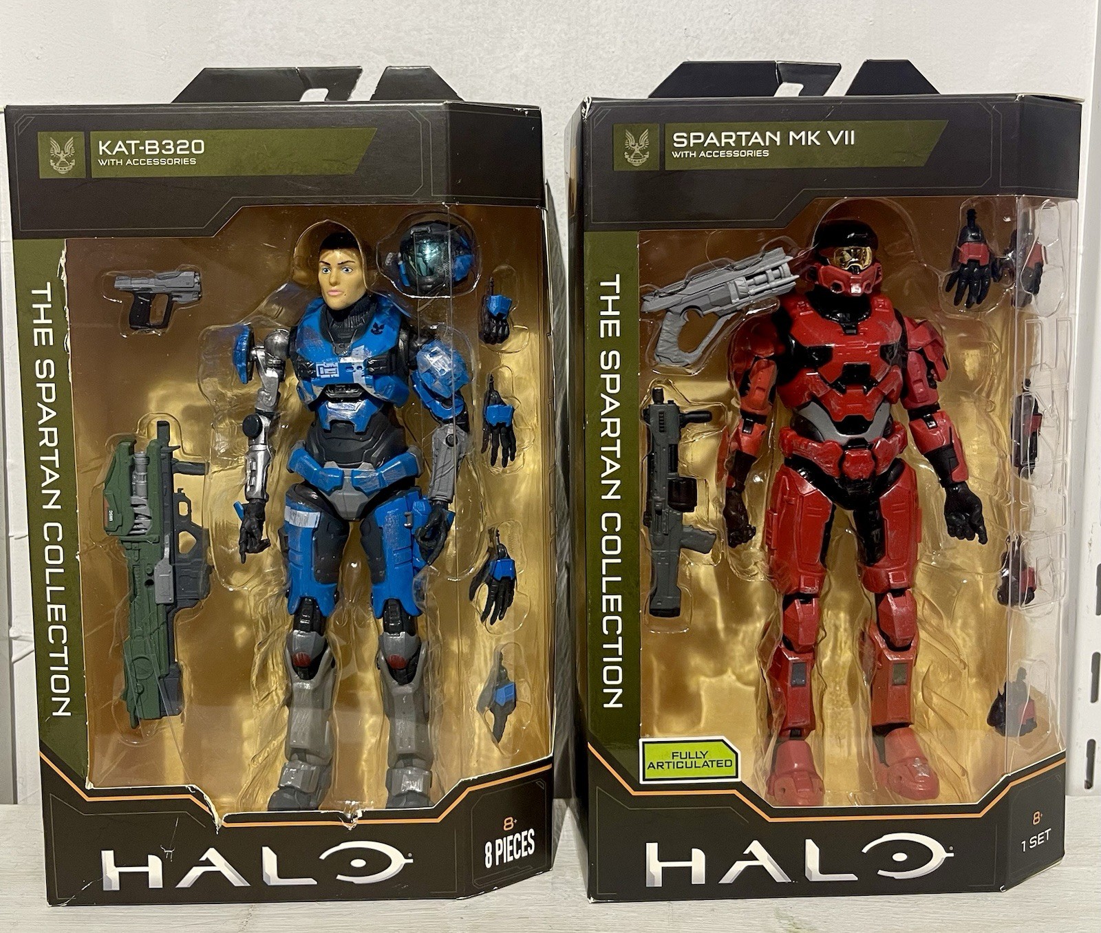 Halo Jazwares Spartan Collection Spartan Kat-B320 & Spartan MK VII LOT OF 2 new