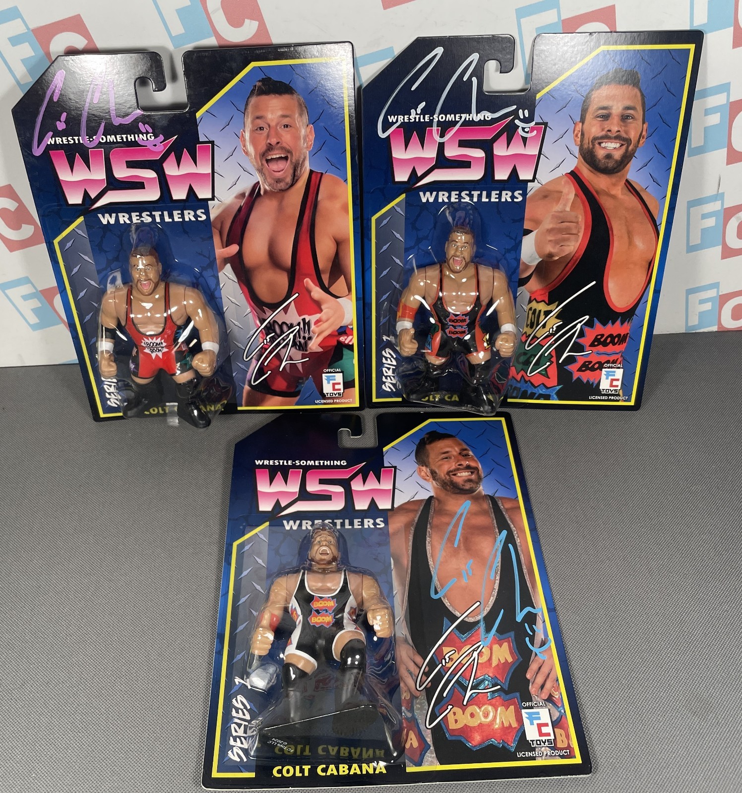 FC Toys Retro Wrestle-Something Wrestlers Colt Cabana SIGNED FIGURES Autographed