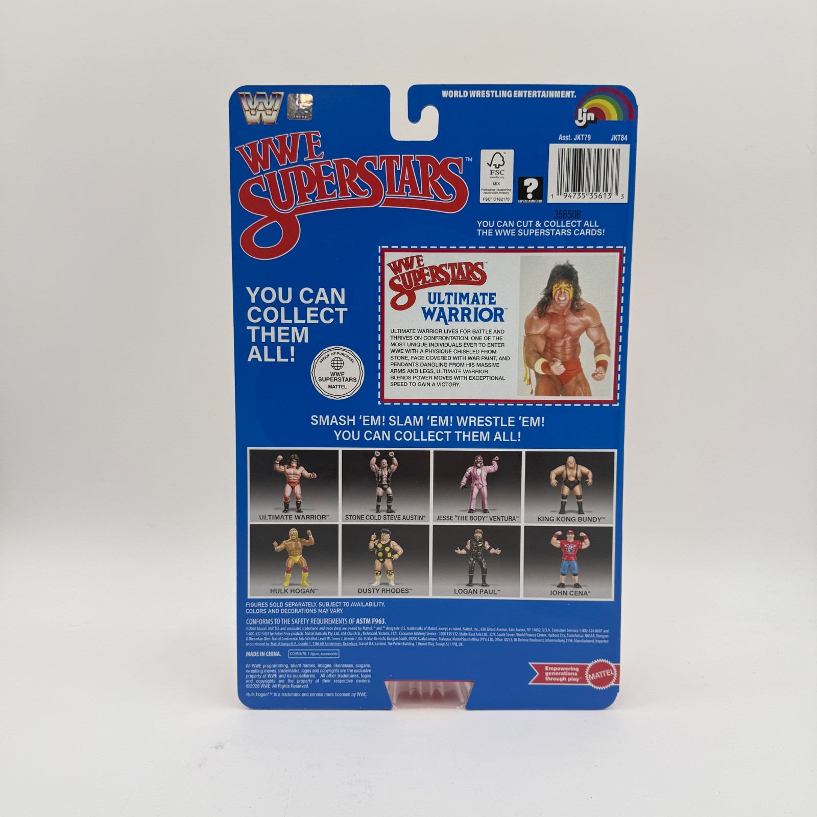Target Mattel LJN WWE Superstars ULTIMATE WARRIOR Black Card Chase 2026 In Hand