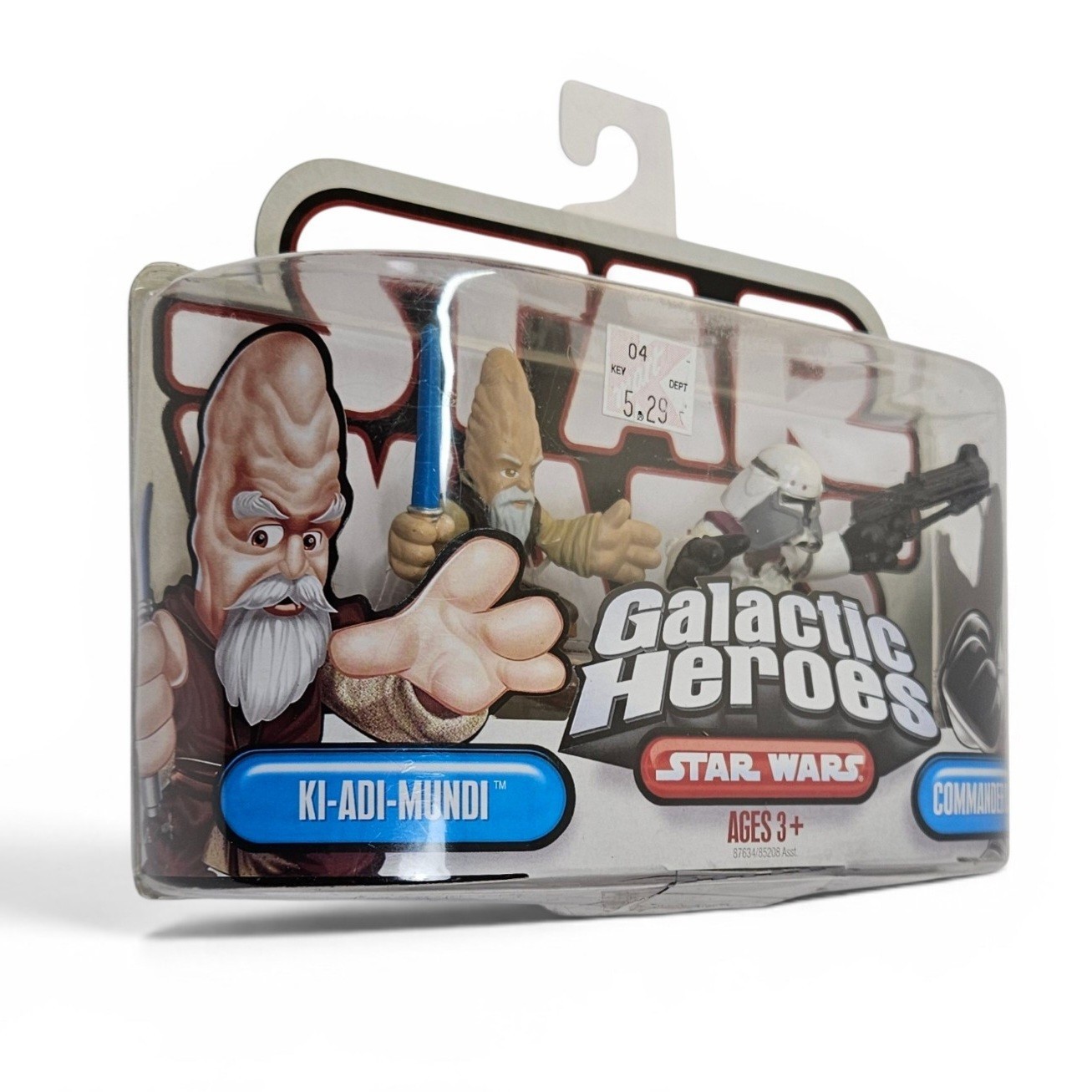 STAR WARS KI-ADI-MUNDI & CLONE COMMANDER BACARA GALACTIC HEROES FIGURE MOSC 2008
