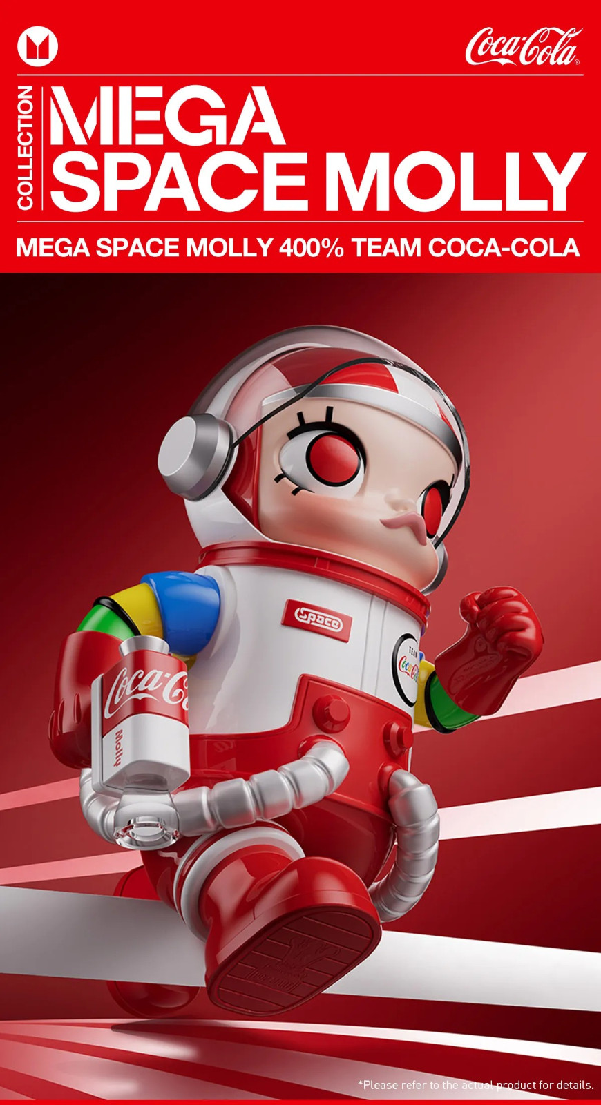 POP MART MEGA SPACE MOLLY 400% TEAM COCA-COLA