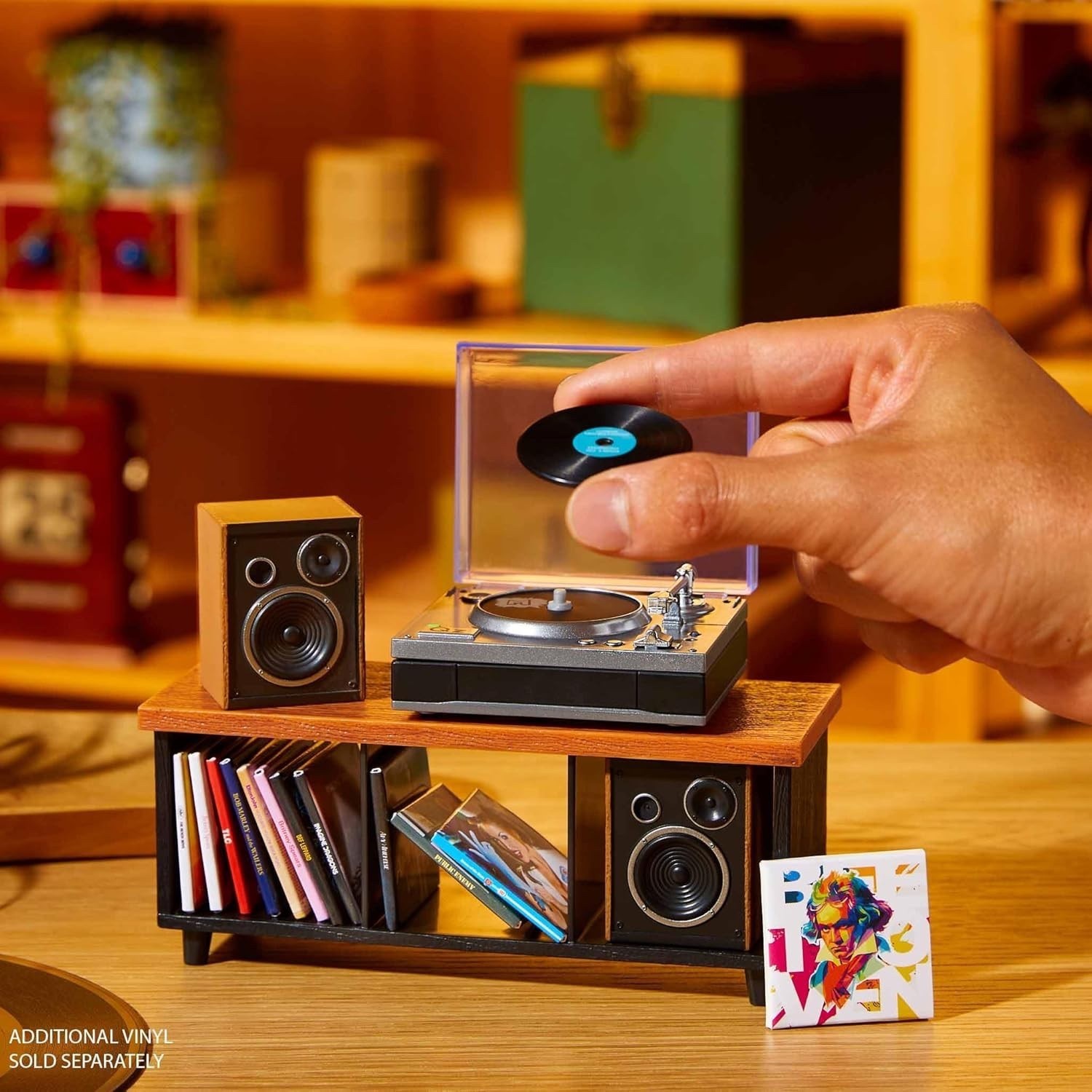 MGA’s Miniverse Real Music Record Player Mini Collectibles Mini Playable Record