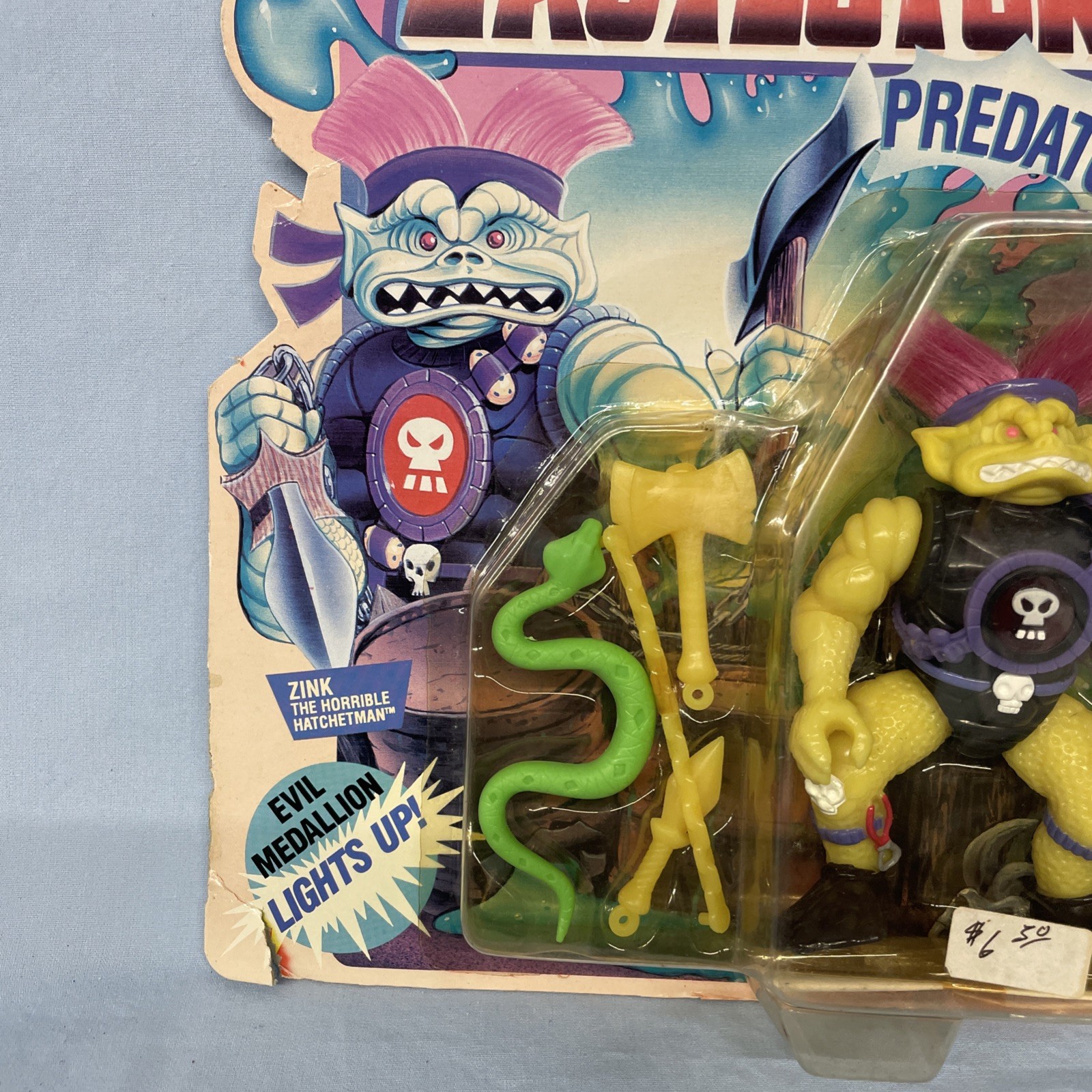 1992 Ace Novelties Stone Protectors Zink The Horrible Hatchetman Sealed On Card