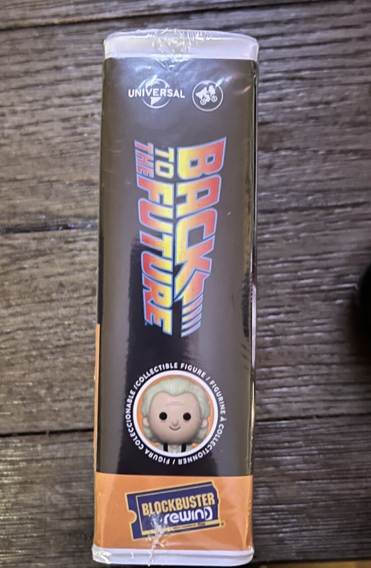 FUNKO BACK TO THE FUTURE DOC BROWN BLOCKBUSTER REWIND FIGURE NEVER OPENED