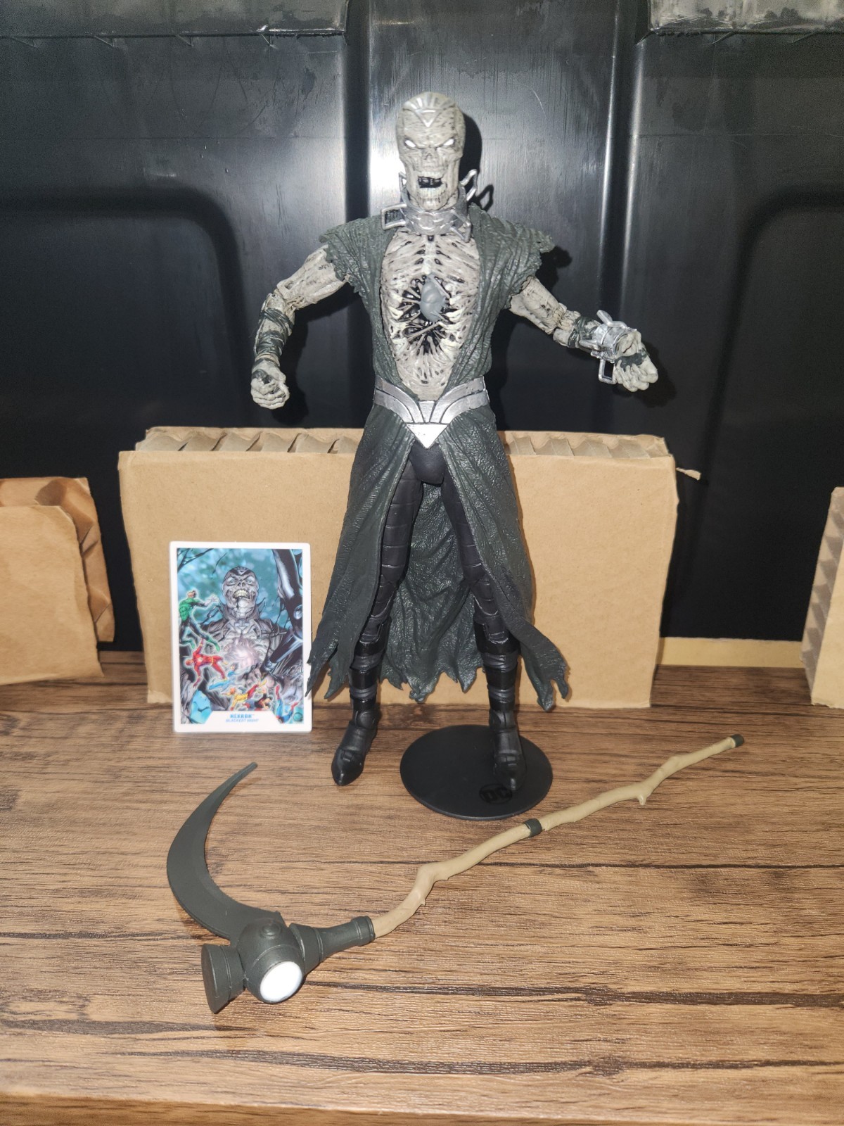 Mcfarlane DC Multiverse Nekron Figure Loose Complete w/ Card, Weapon & Display B