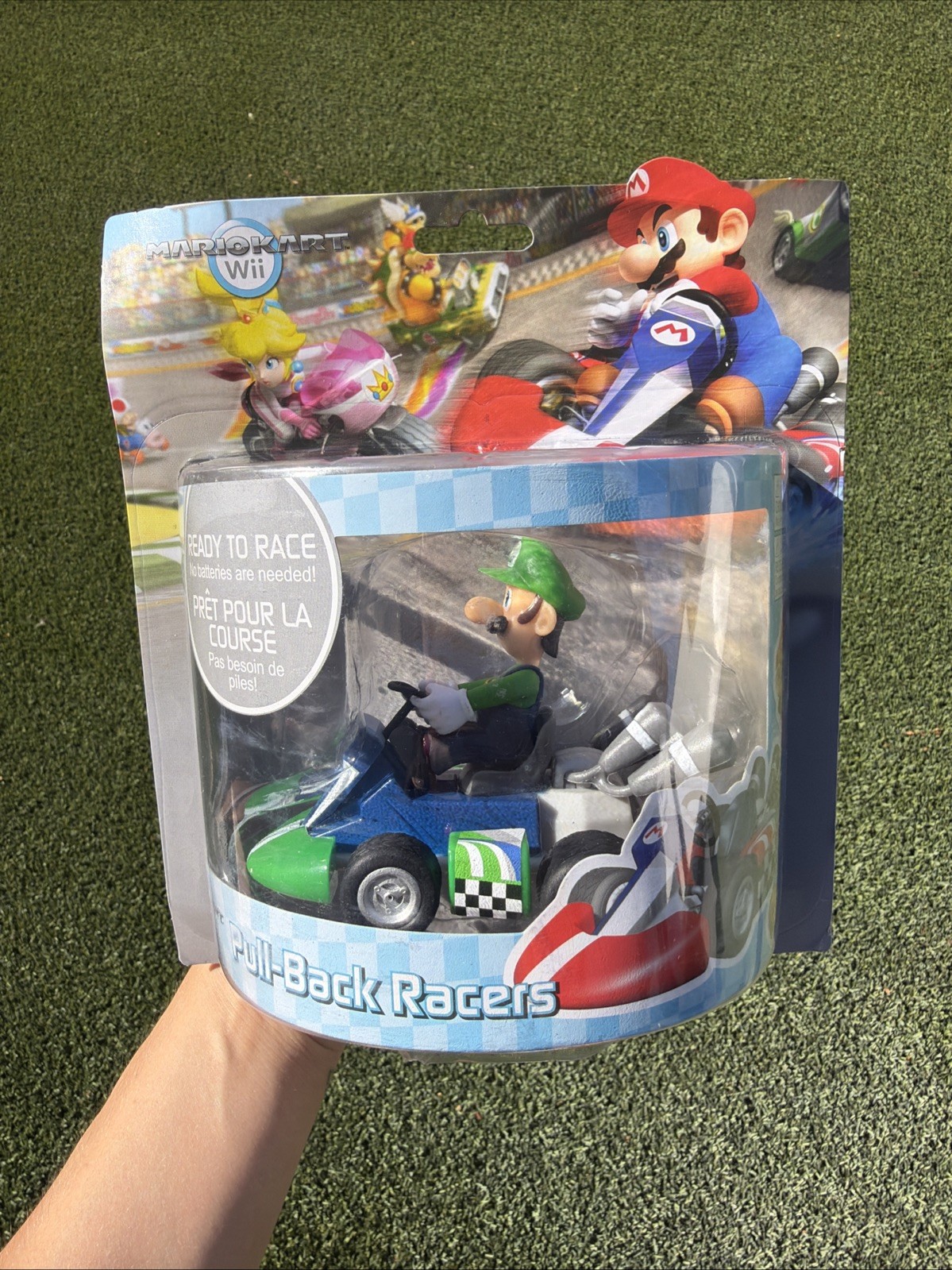 Mario Kart Wii Luigi Pull-Back Racer Kart Figure Nintendo New Sealed