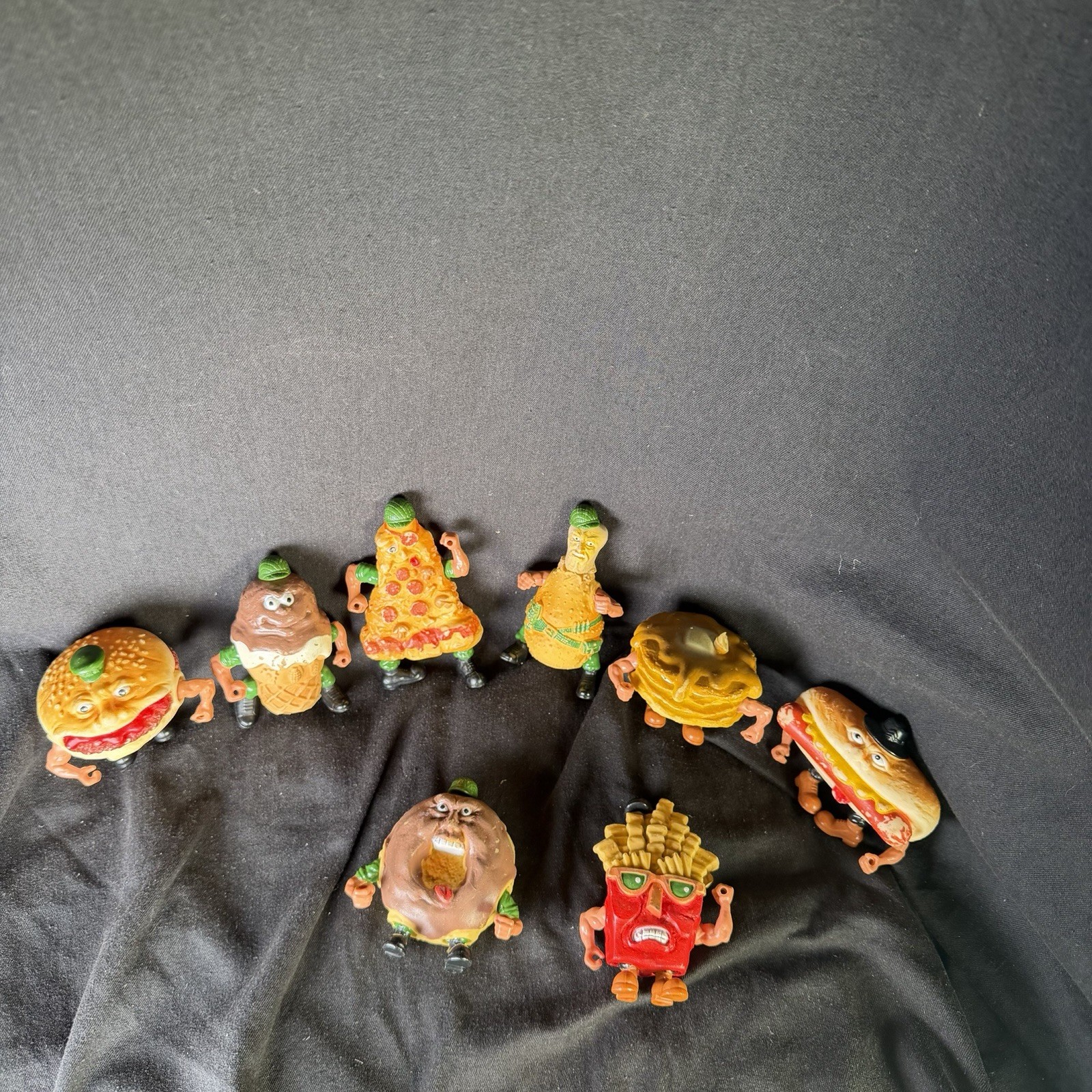 Lot Of 8 Food Fighters 1988 Mattel Action Figures – Read and See Photos