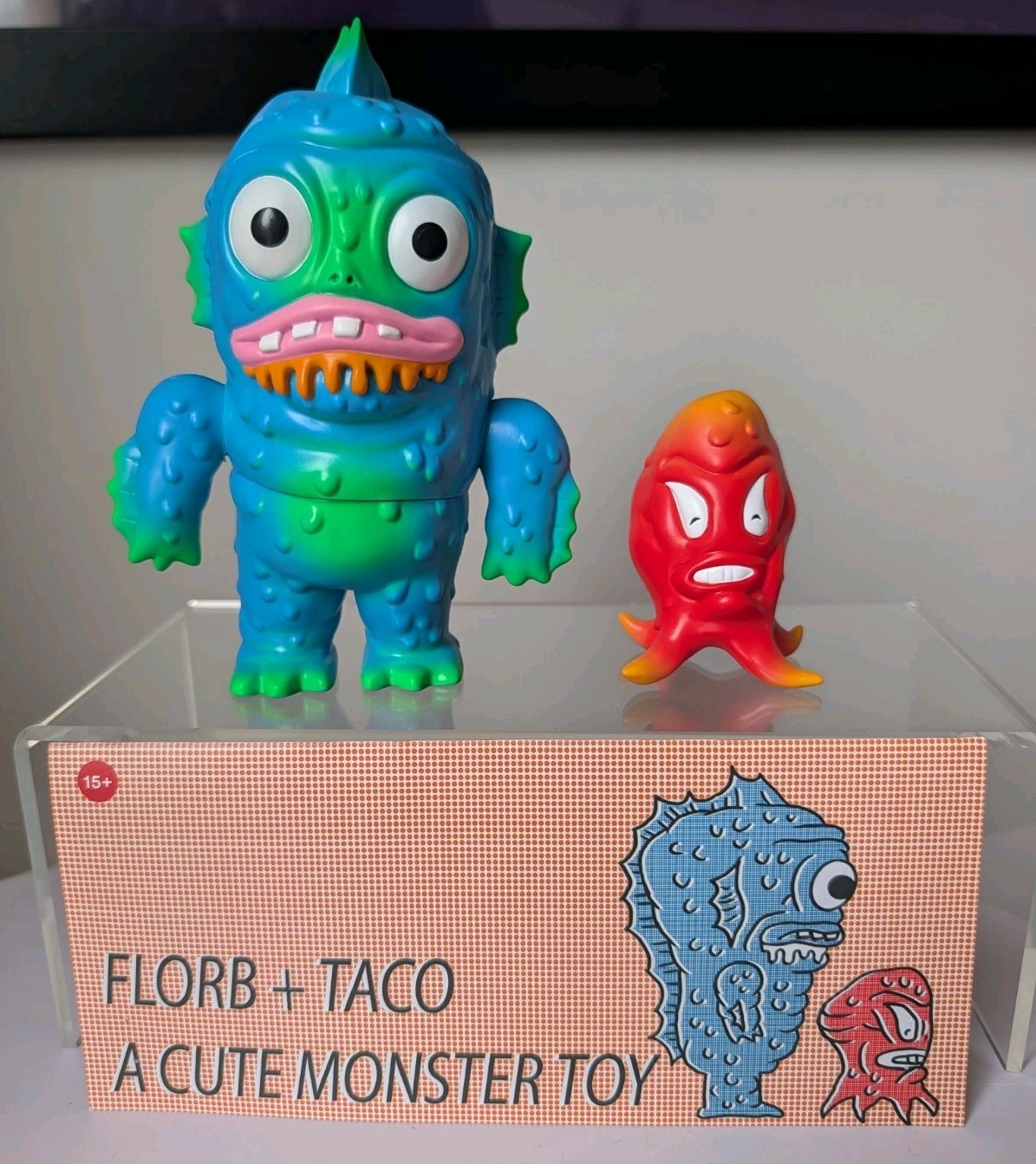 Draculazer X Unbox Industries Florb & Taco Monster Kaiju Toy Figure Sofubi Vinyl