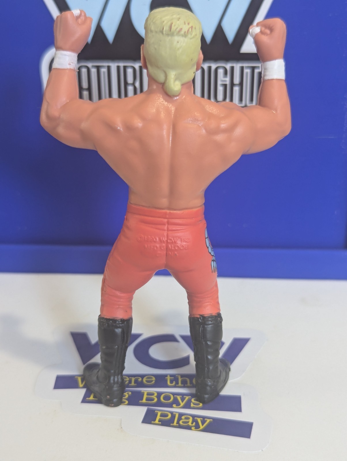Vintage WCW Galoob – WWF Mattel LJN Hasbro – Sting w Belt UK Exclusive Orange