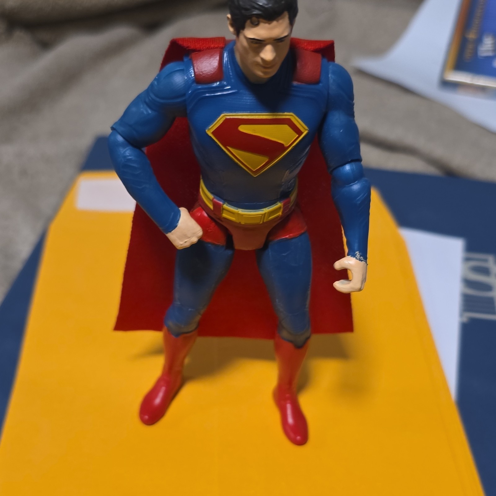 DC Comics Superman Action Figure w/ Cape, Blue/Red/Yellow Plastic & Fabric