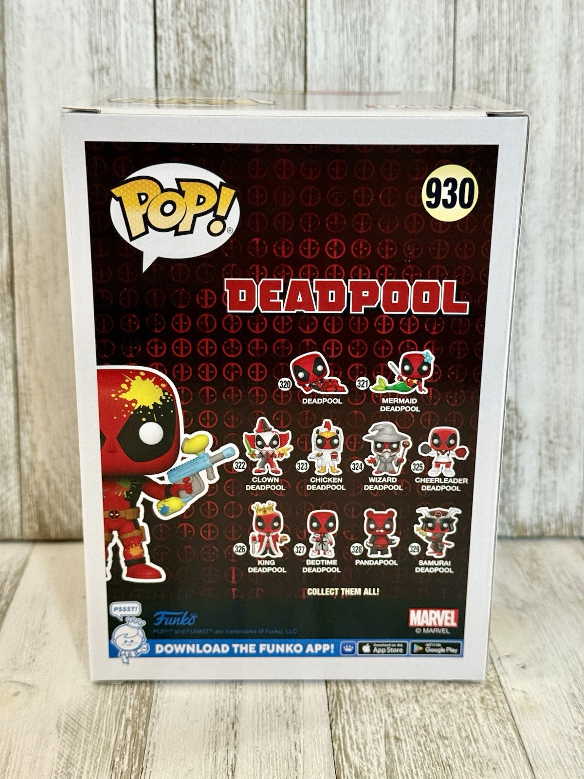 Funko Pop! Paintball Deadpool #930 Bucket List Mystery Box GameStop Exclusive