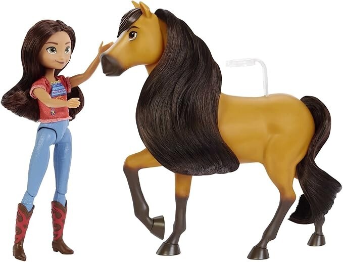New Spirit Untamed Lucky Spirit Doll & Horse 7 Movable Joints, Soft Mane & Brush