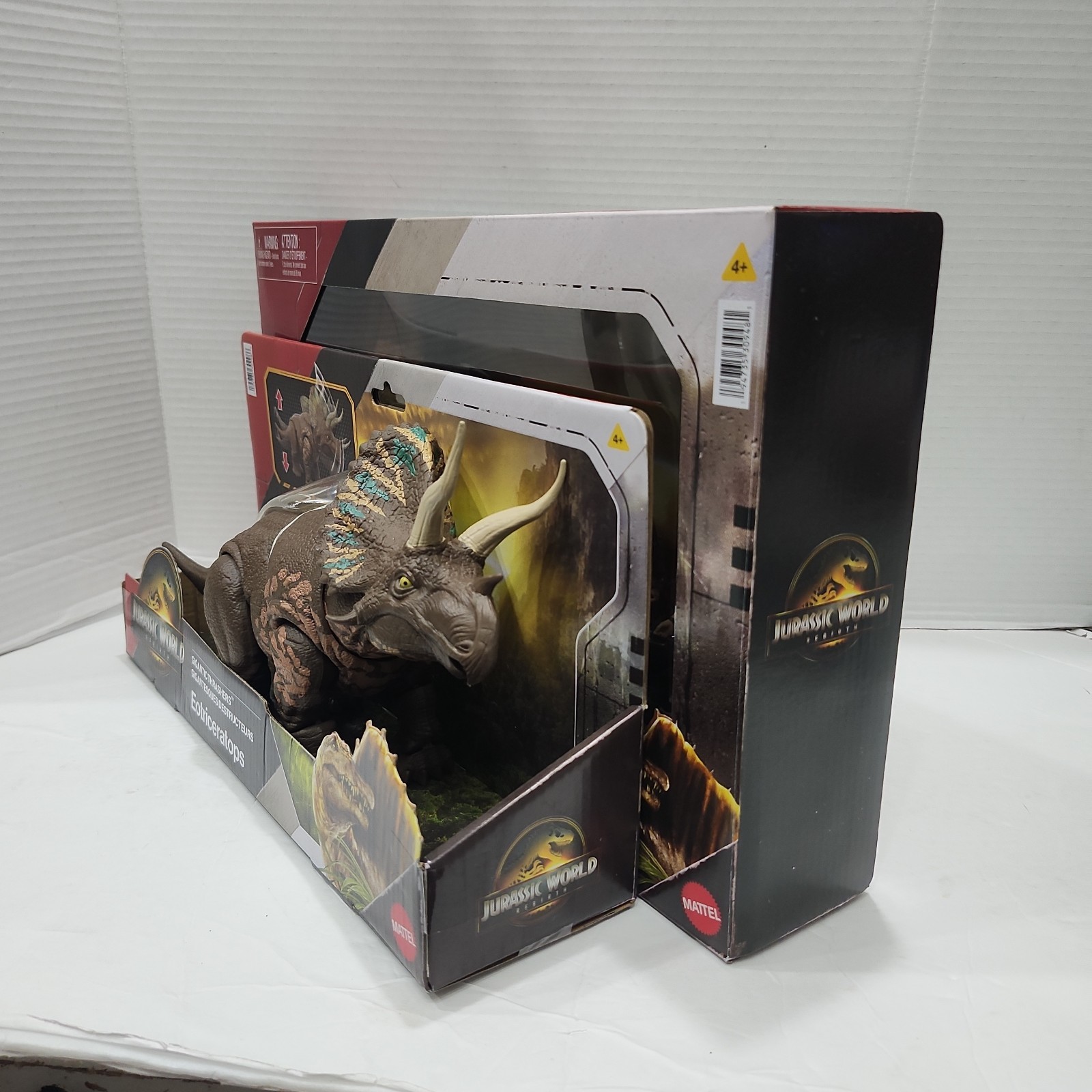 JURASSIC World Rebirth Spinosaurus Danger Set Eotriceraptops Thrashers Dino Set