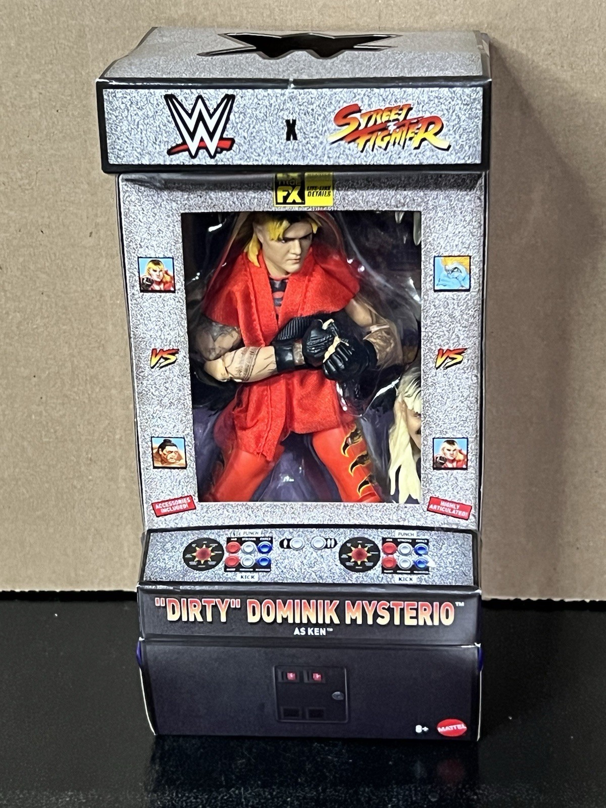 WWE Elite Collection Street Fighter Series 3 Dominik Mysterio As Ken Mattel Fig