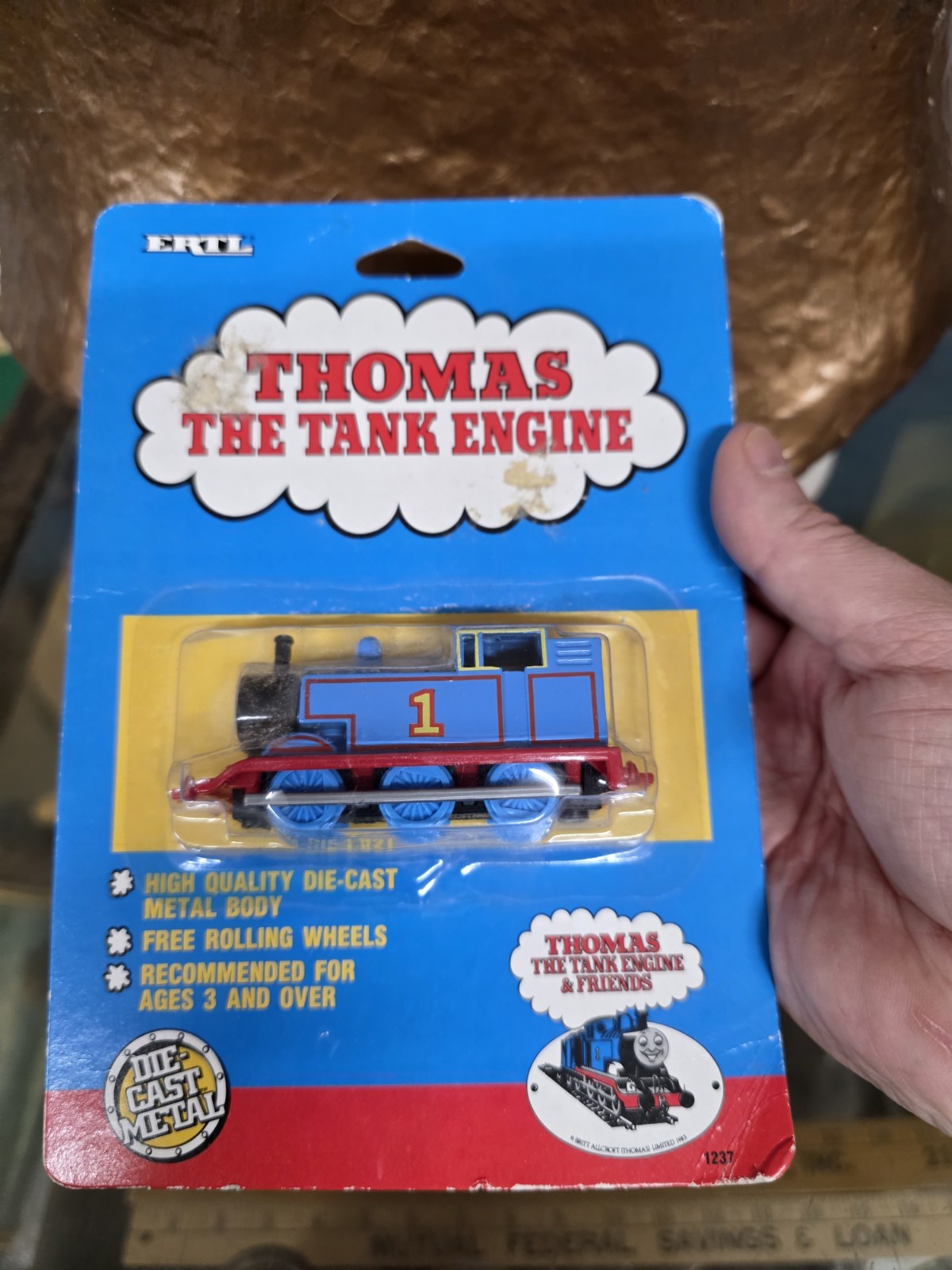 1989 ERTL Thomas Train Cloud Label Sticker Face Thomas! NEW