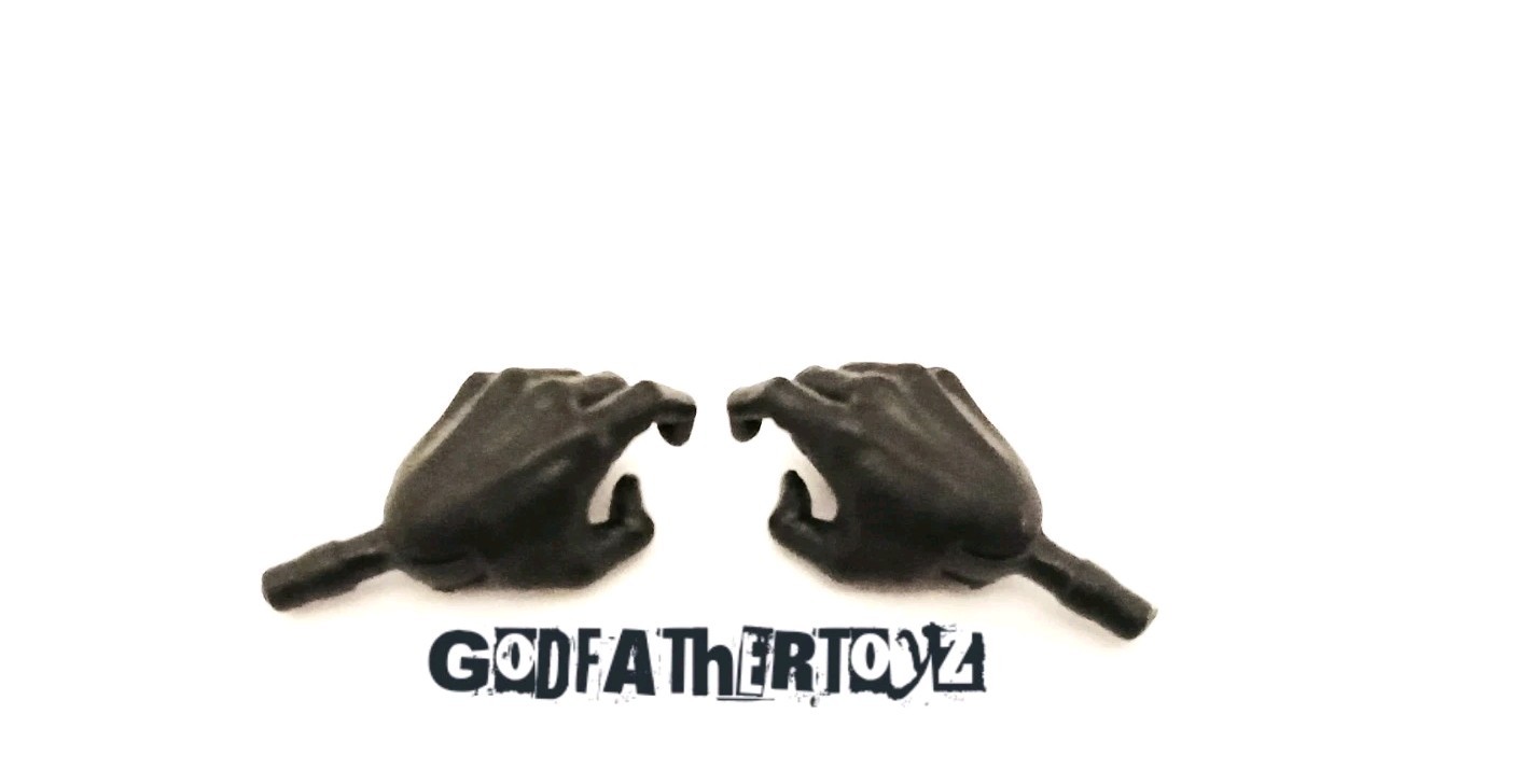 MARVEL LEGENDS MALE BLACK TRIGGER FINGER HANDS ONLY CUSTOM FODDER