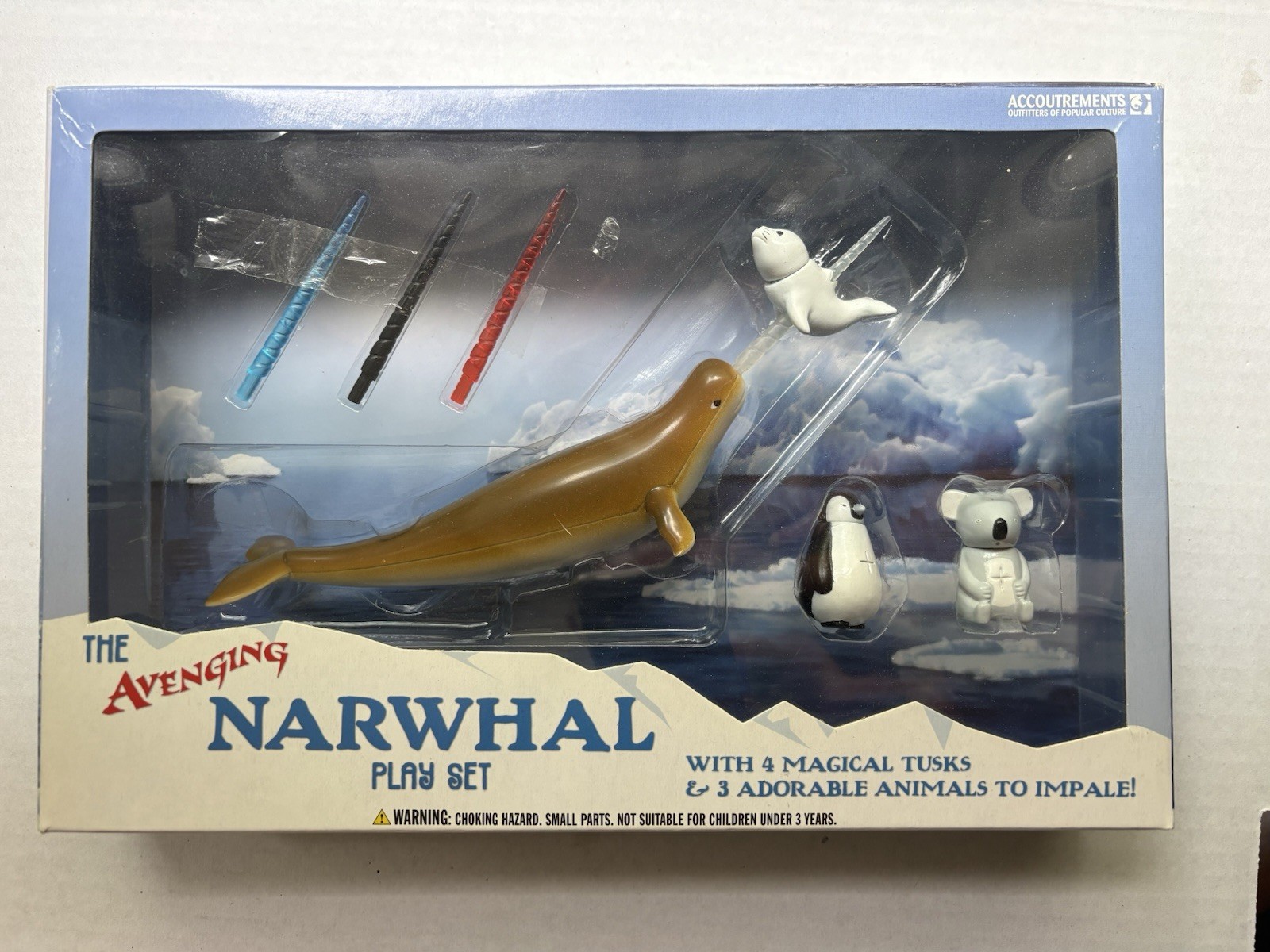 The Avenging Narwhal Play Set by Accoutrements NIOB Retired RARE