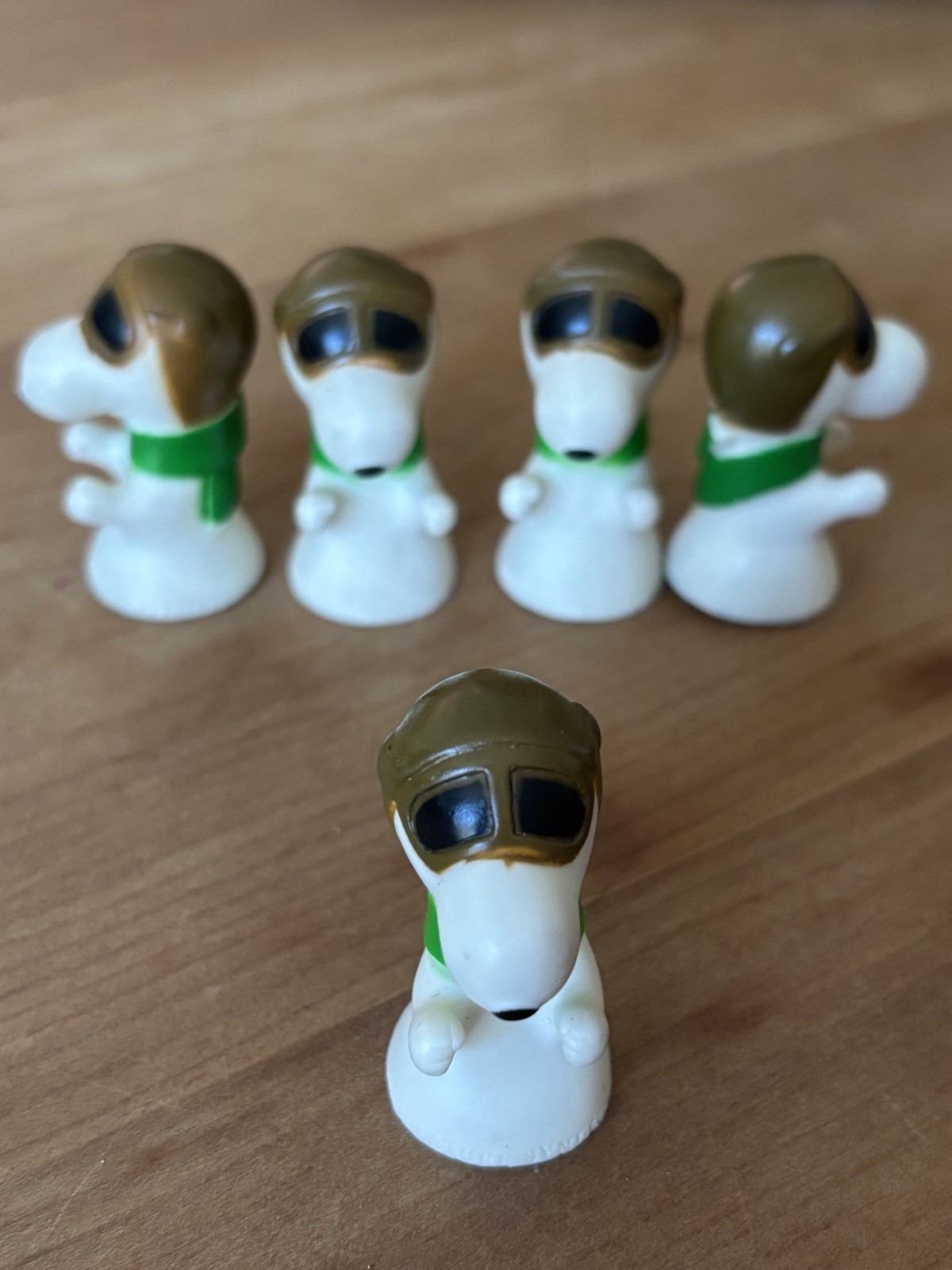 Lot 5~ Vtg Peanuts Gang Snoopy the Red Barron Plastic Figure Pencil Topper 1966