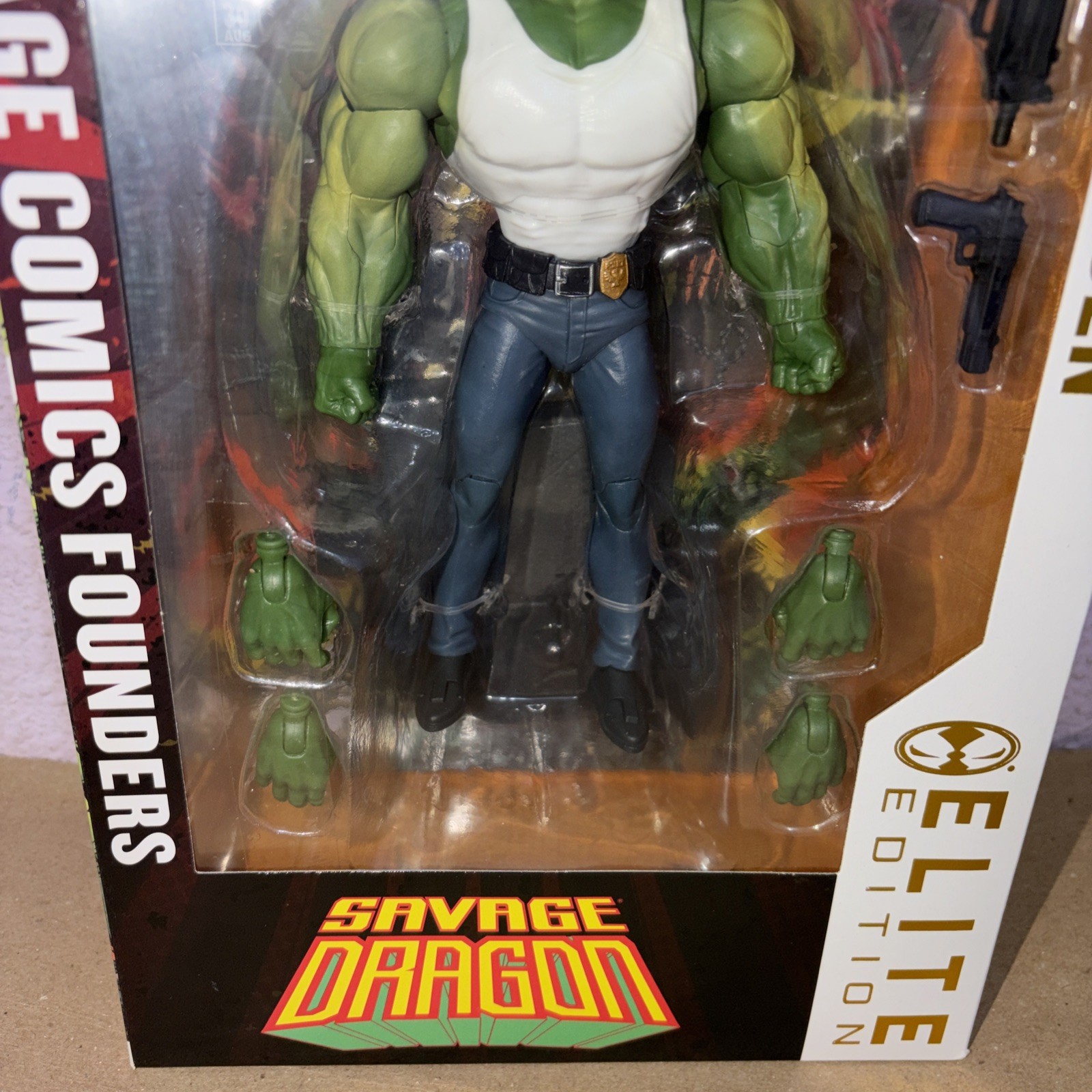 McFARLANE IMAGE COMICS FOUNDERS LARSEN SAVAGE DRAGON ELITE EDITION 7″ FIGURE NEW