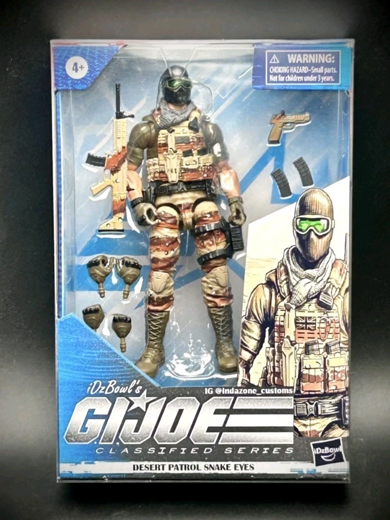 GIJOE CLASSIFIED SERIES Custom “Desert Ops SNAKE EYES” COLLECTORS BOX SET