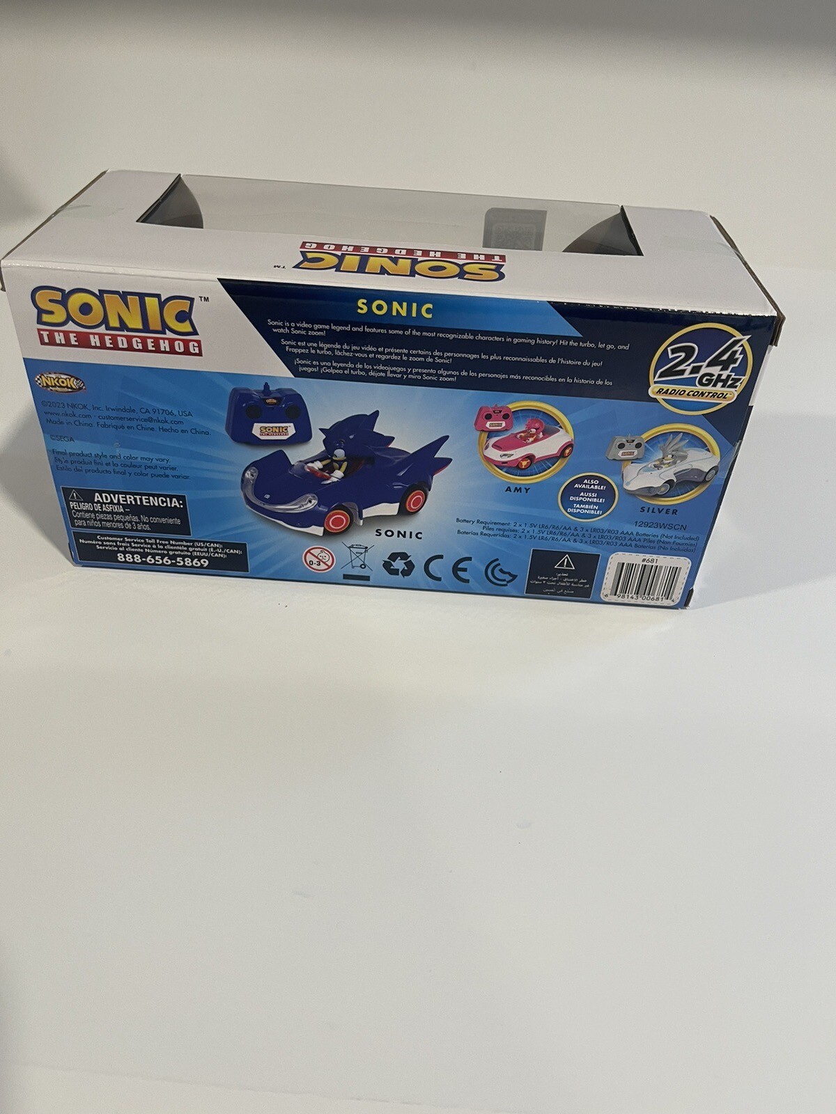 Sonic The Hedgehog Radio Control Car MISB 2023 NKOK 2.4 GHz New In Box