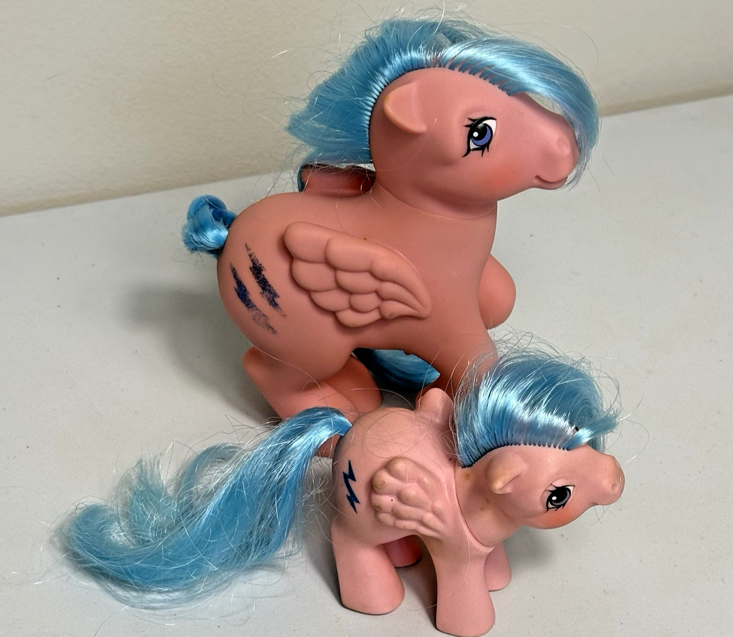 My Little Pony Pegasus Firefly Mom And Baby Set 1983 1984 G1 Pink Vintage VTG