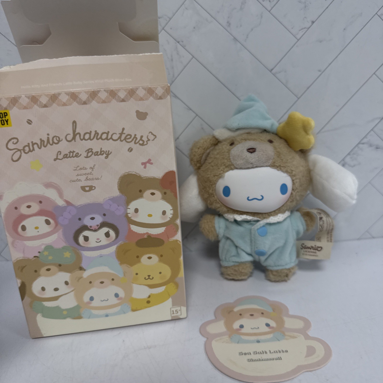 TOPTOY Sanrio Characters Latte Baby Series Opened Box-Sea Salt Latte Cinnamoroll
