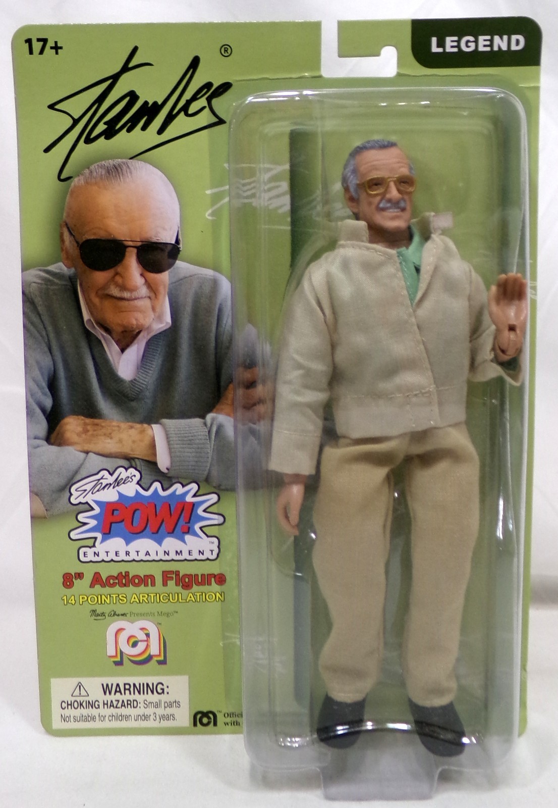 2020 Mego Legend Stan Lee Pow Entertainment 8″ Figure New Sealed