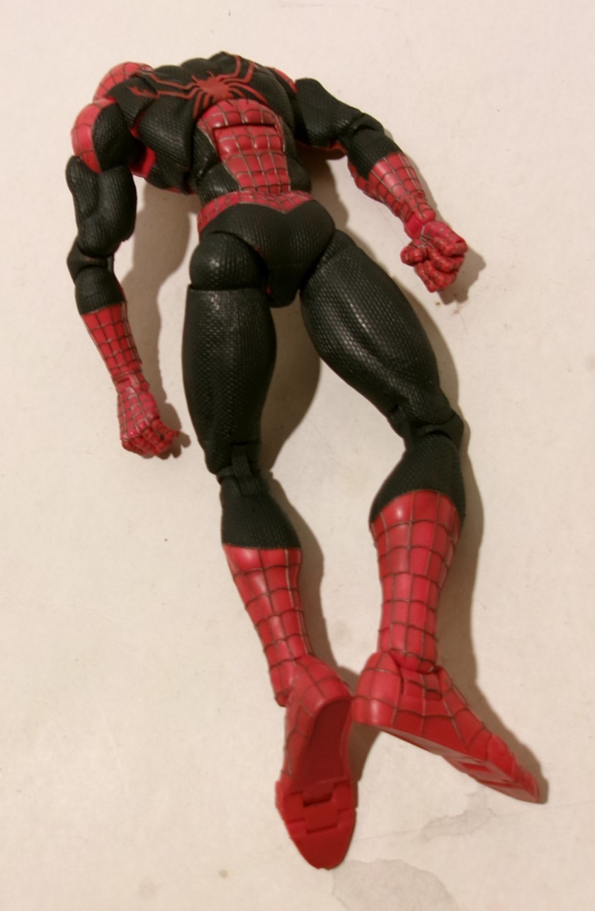 LARGE 18 inches Vintage 2003 SpiderMan 2 Poseable Action Figure Red/Blue Plastic