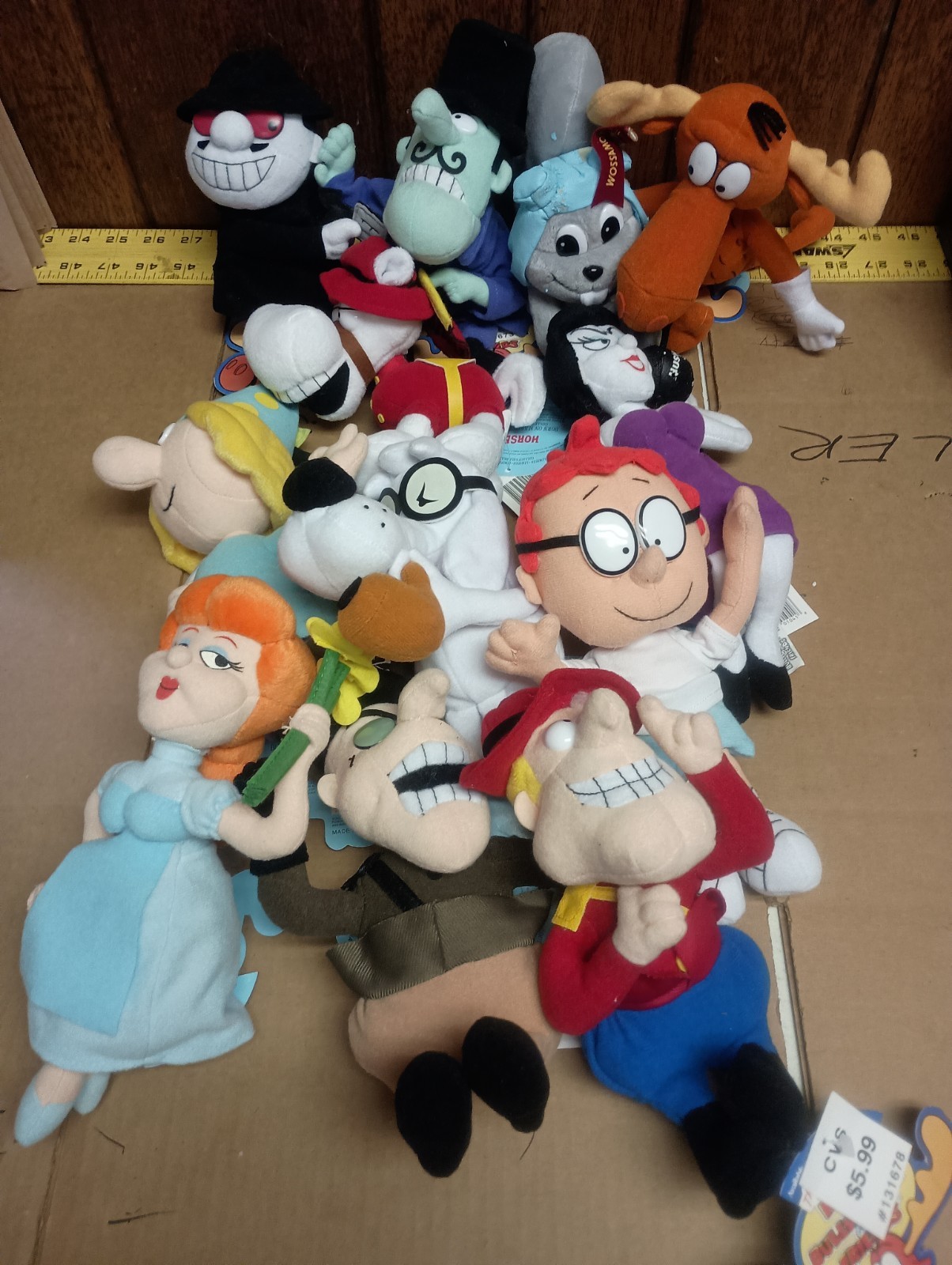 The Adventures of Rocky and Bullwinkle Plushes 12 Stuffed Characters