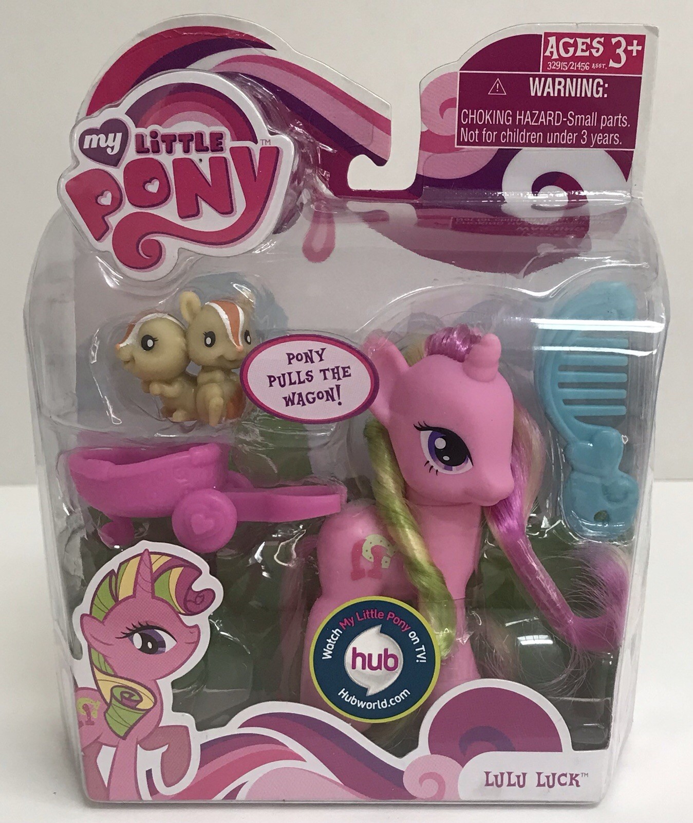 Original LULU LUCK, Wagon & Chipmunks – NIP G4 My Little Pony NEW