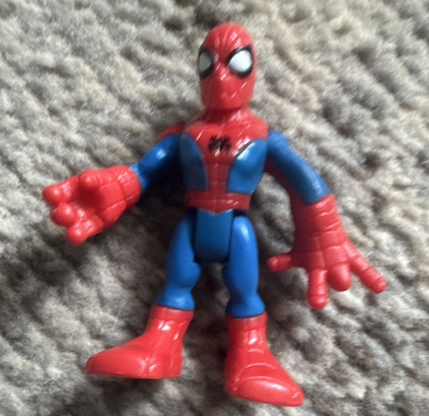 Spider-Man Action Figure Plastic Red Blue Black White Marvel Comics Character