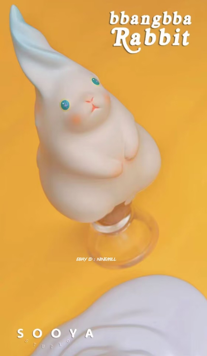 Sooya Studio sea salt Icecream Bbangbba Rabbit Statue Model Tidal Current