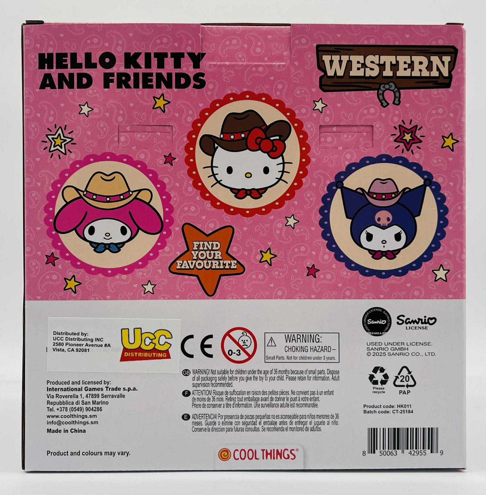 4x Hello Kitty Kuromi Western Blind Ball Figure New Official Exclusive Sealed