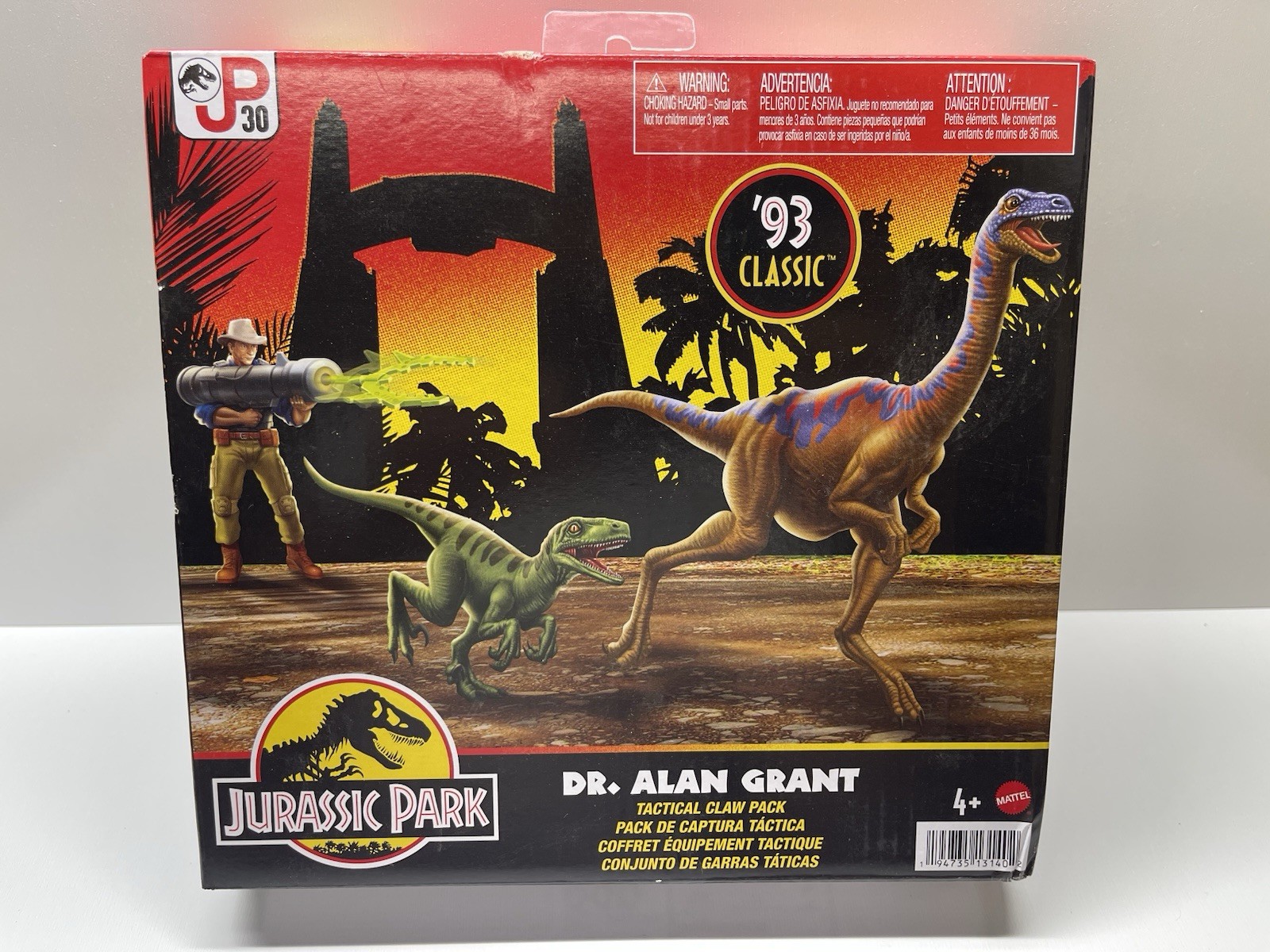 NEW Jurassic Park 30th Anniversary ’93 Classic Dr. Alan Grant Tactical Claw Pack