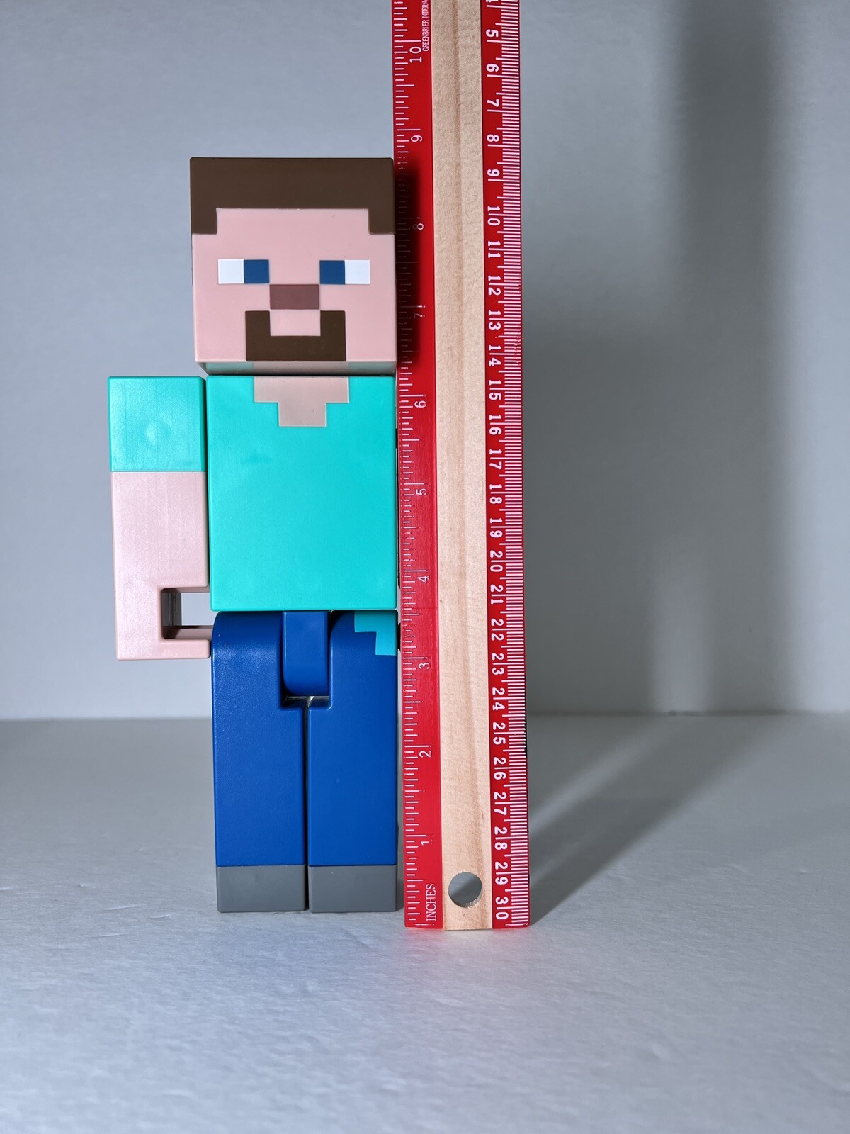 USED Mattel Minecraft Large Scale Action Figure: Steve 8.75 inches tall